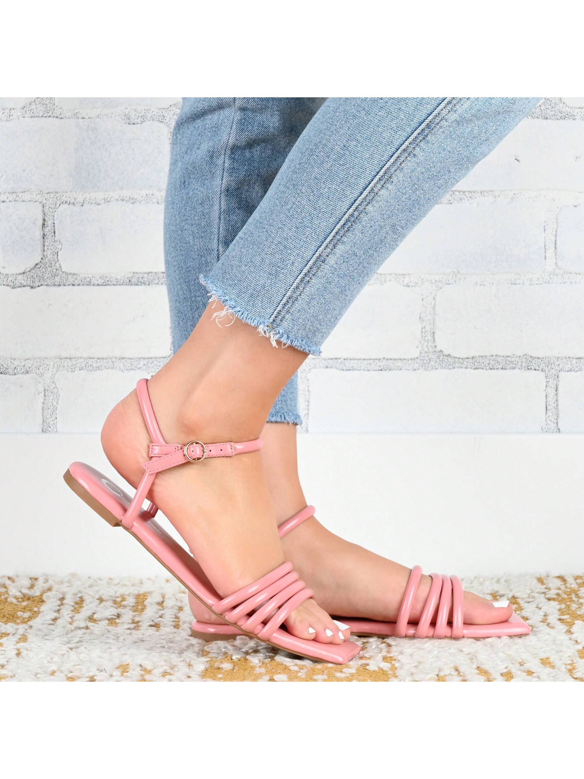 Womens Buckle Multi Strap Sandal