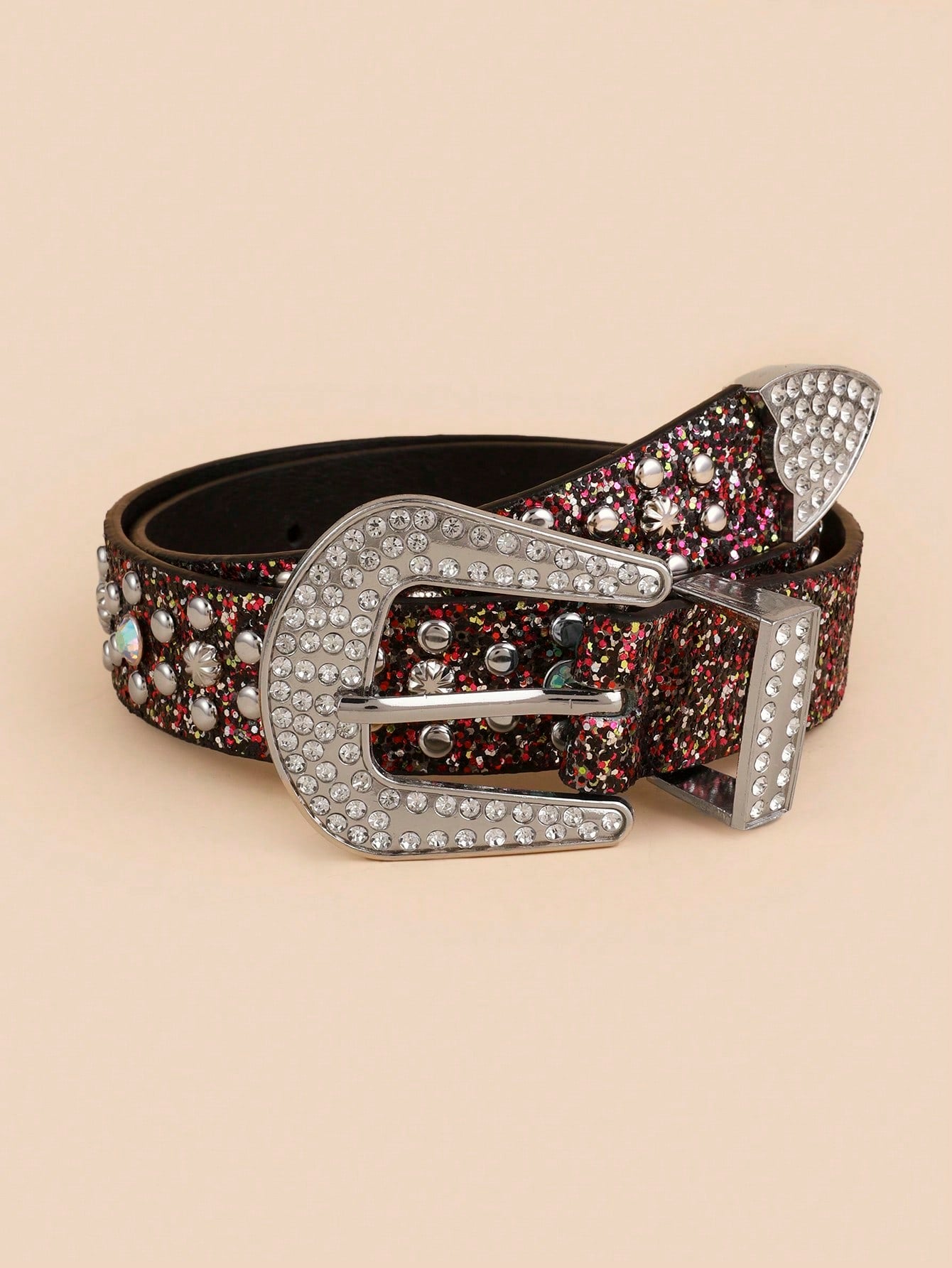 New Rainbow Rhinestone Belt For Children, Decorative Belt For Jeans Dress With Waist Design