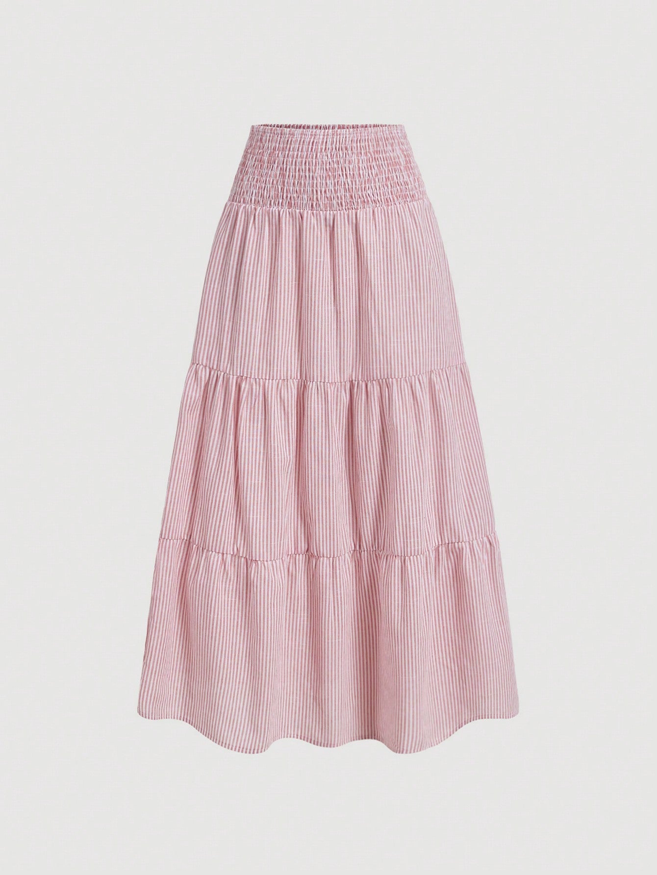 Solid Ruffle Hem Skirt