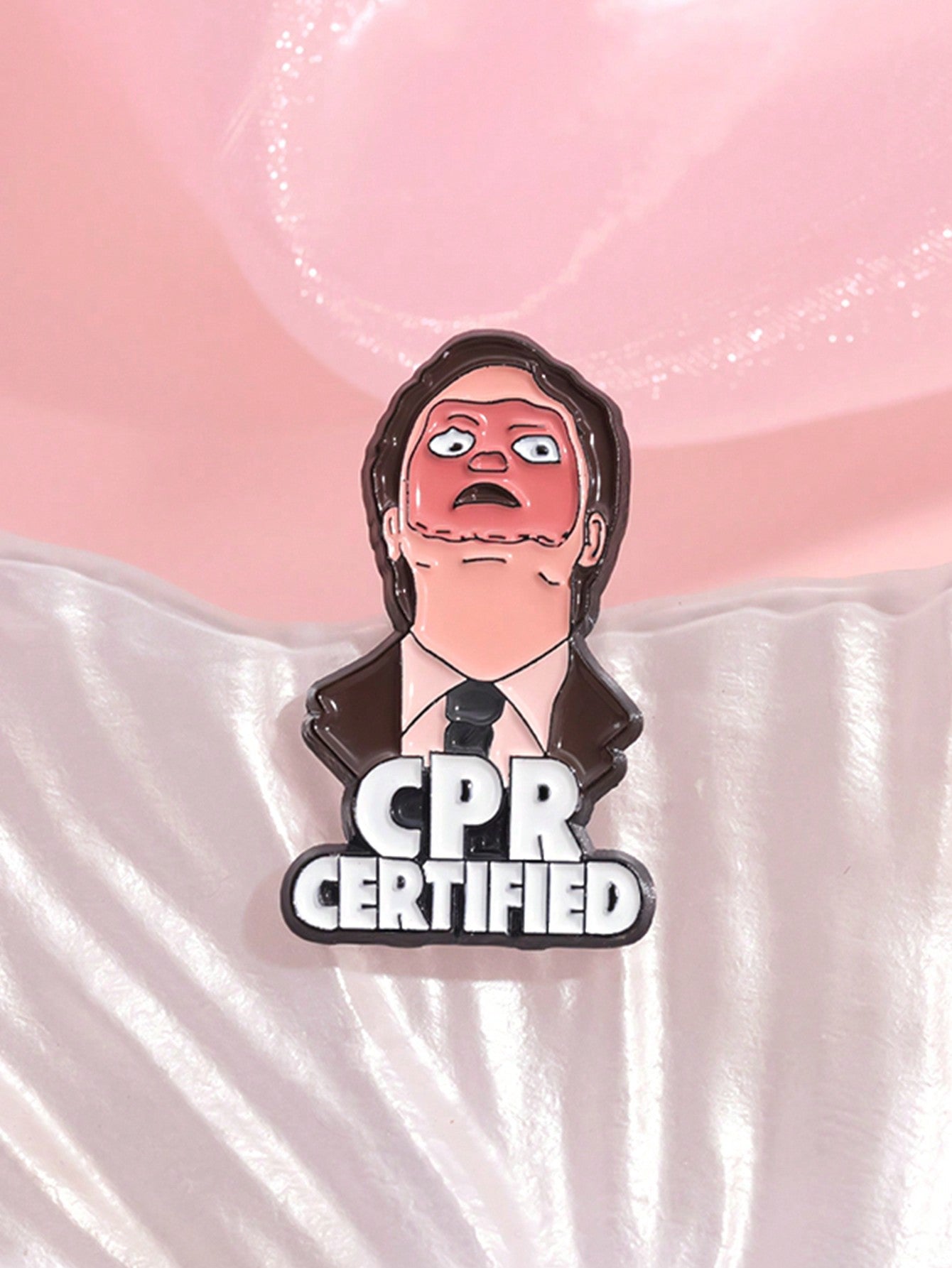 1pc CPR Certified Enamel Pins Cute Cartoon Creative Brooches Clothes Lapel Badge Jewelry Gift For Kids Friends