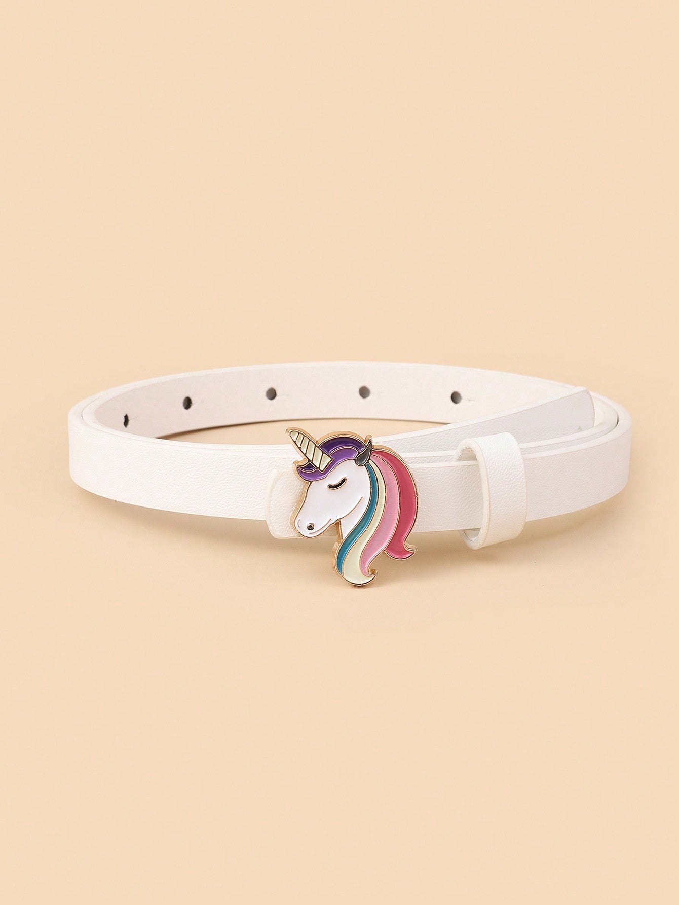 New Children's Cute Rainbow Horse Thin Waist Belt