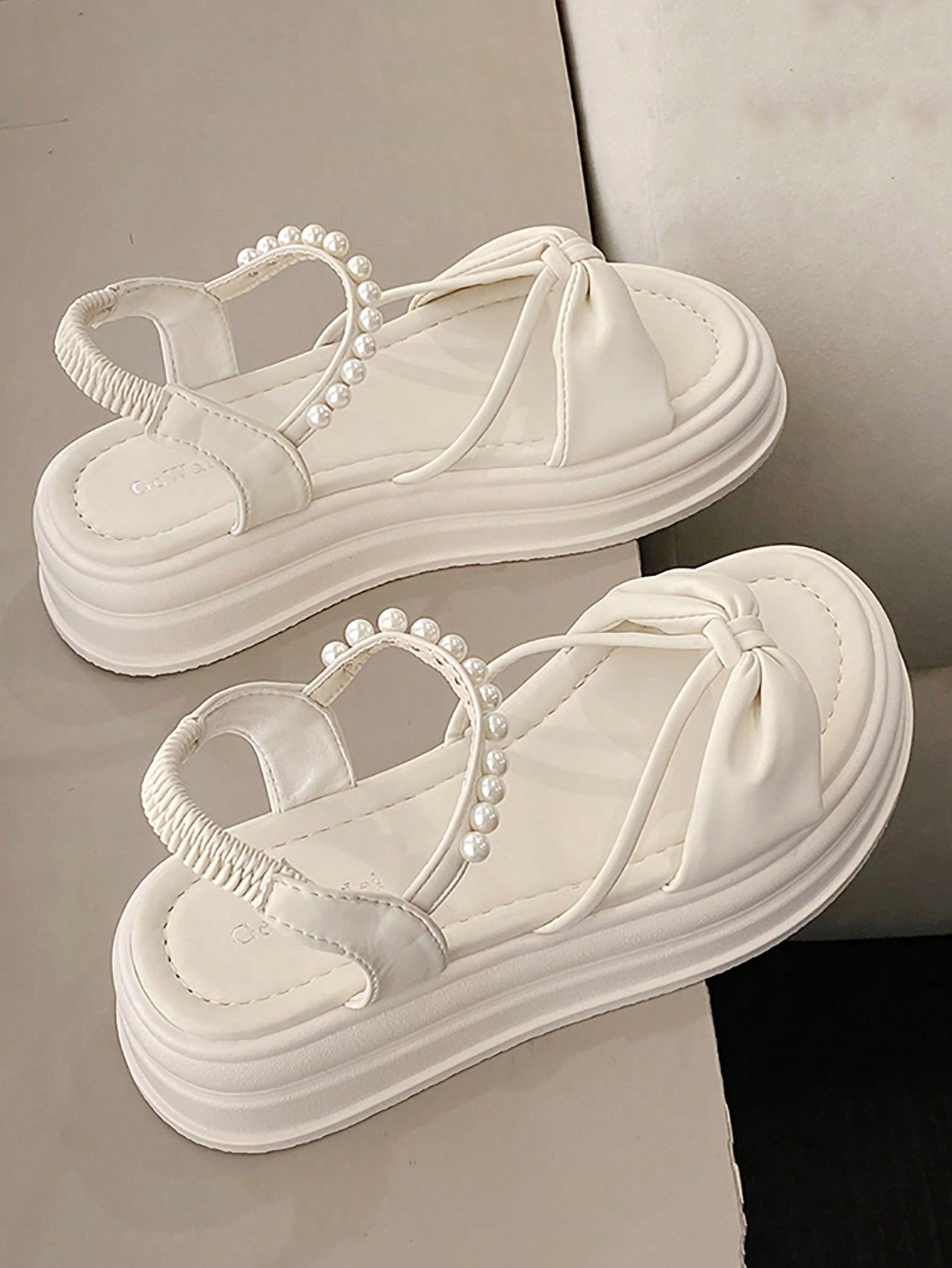 New Summer Teenagers' Platform Wedge Sandals, Comfortable Beach Shoes, Girls' Thick-Soled Sandals