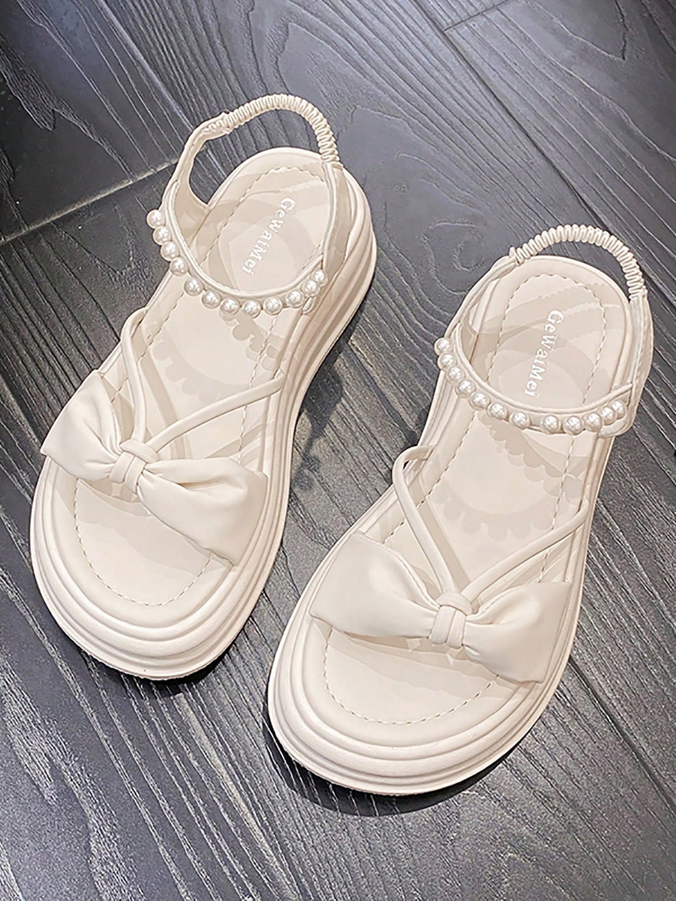 New Summer Teenagers' Platform Wedge Sandals, Comfortable Beach Shoes, Girls' Thick-Soled Sandals