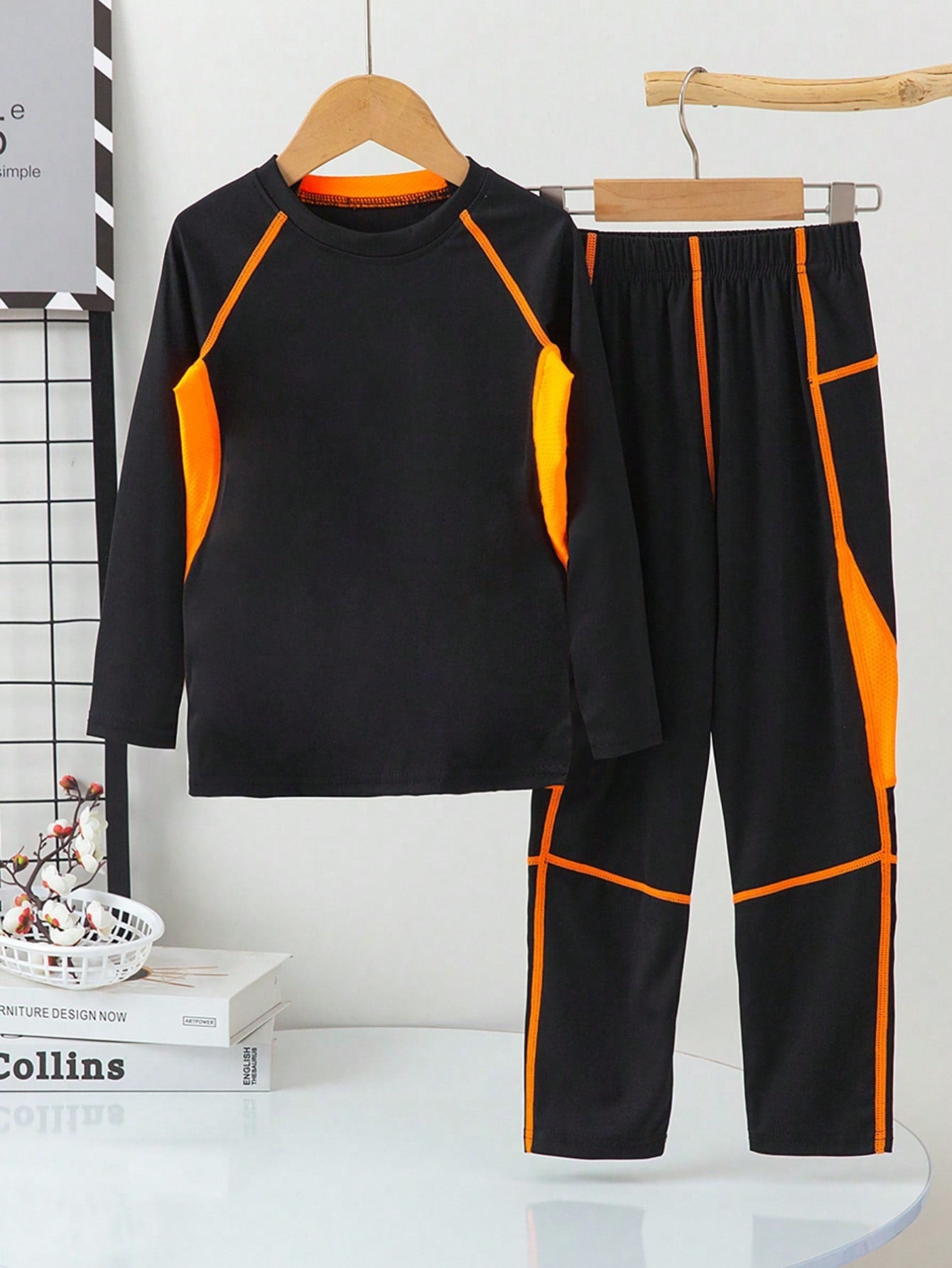 Boys' Sportswear Set Including Long Sleeve Jacket, Pants, Compression Shirt, Ideal For Basketball, Soccer, Running, Training, Exercise, Yoga & Fitness