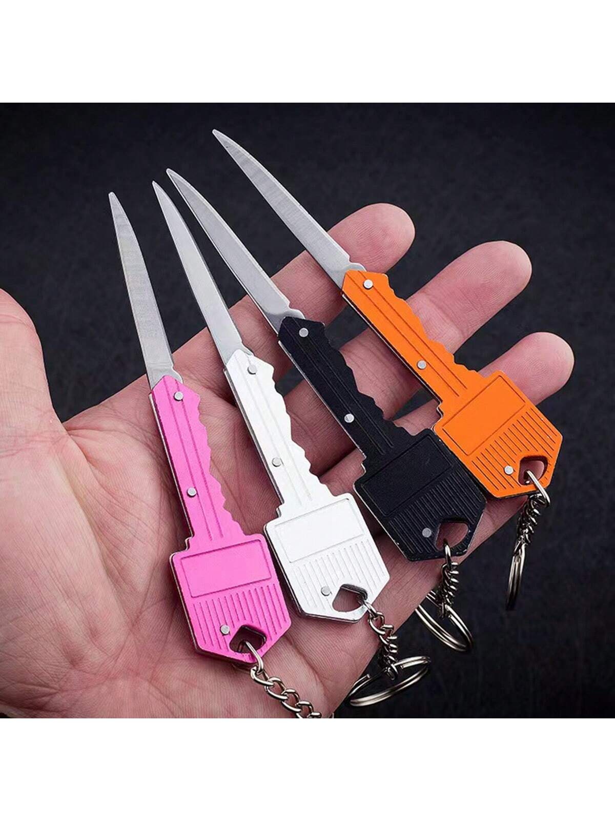 1pc Outdoor Camping Dinner Metal Paint Mini Portable Fruit Tool Small Knife Ornament Keyring (Great Gift For Friends, Family, Colleagues On Holidays)