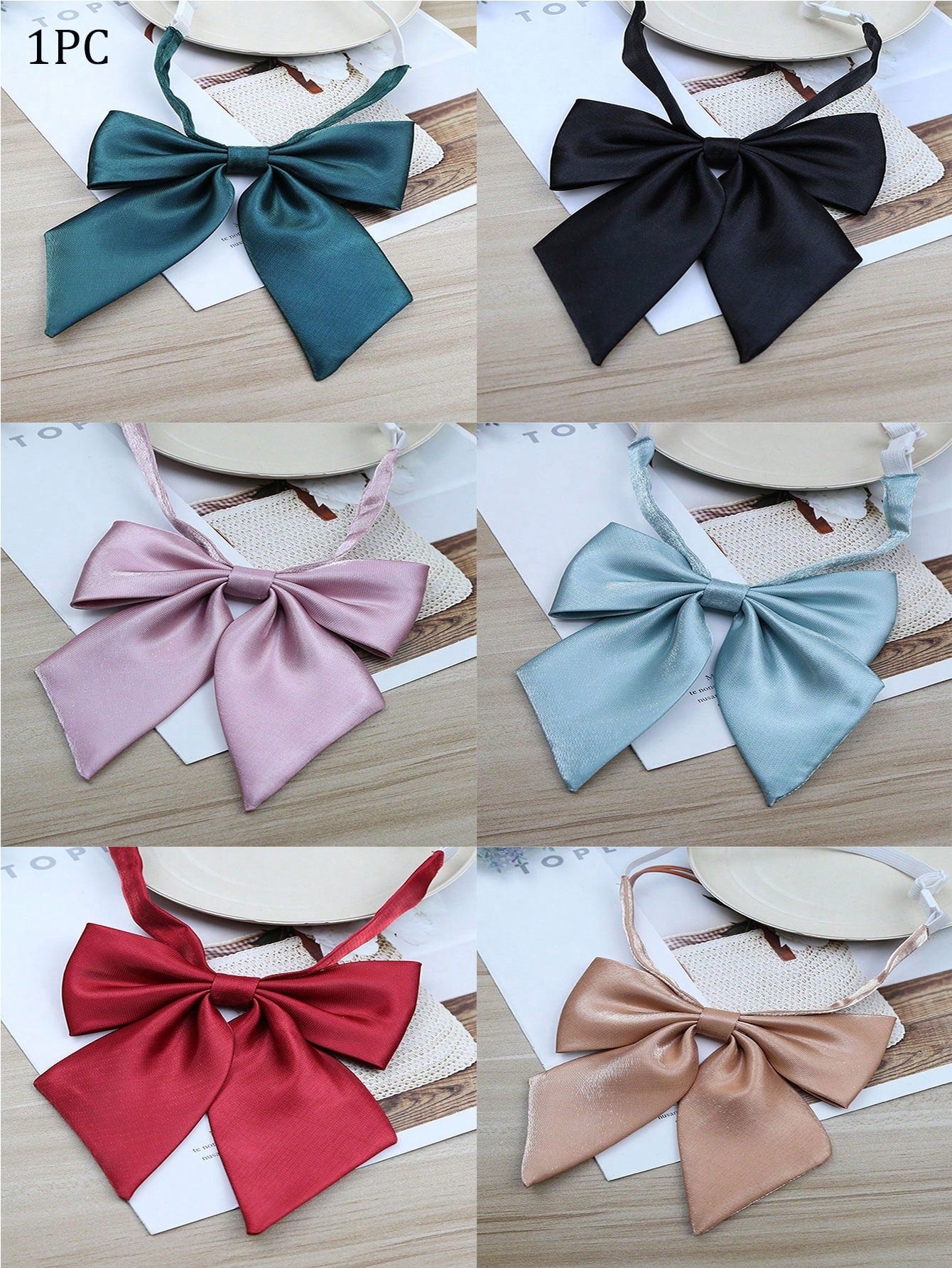 1pc Shiny Girl's Bow Tie Decoration For School Uniforms, Sailor Suit And Daily Wear