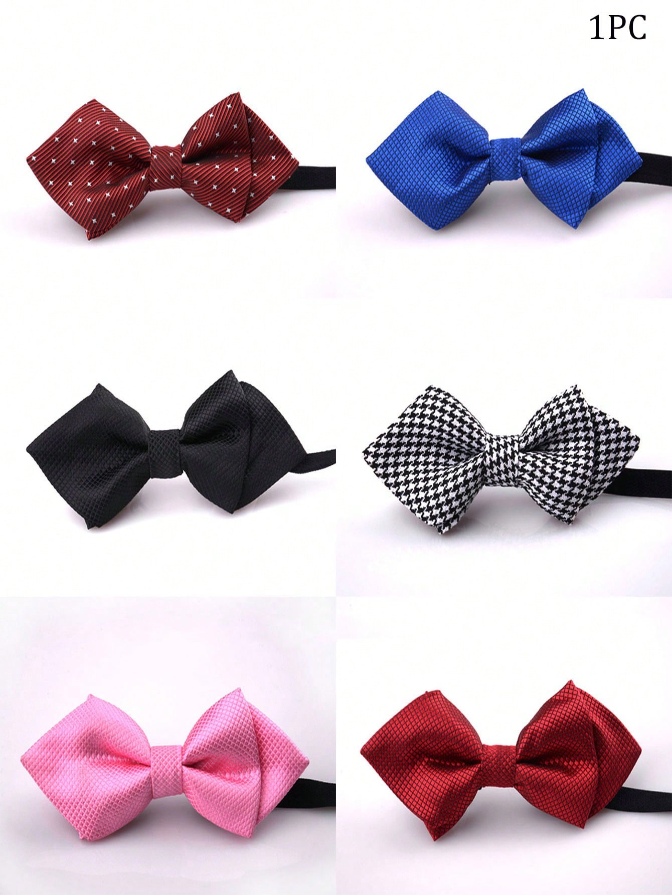 1pc Children's Double-Layered Pointed Collar Bowtie Decor, Cute & Handsome Bowtie For Boys And Girls' Performances And Shows, Multiple Styles Available