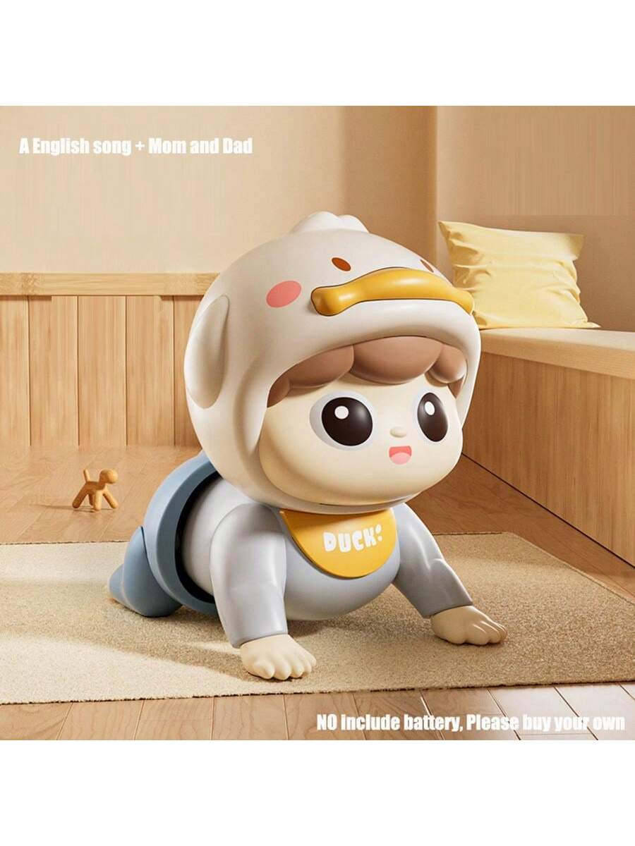 Baby Crawling Toys With Sound Electric Baby Doll Toy For Toddler Learn To Climb Educational Toddler Moving Toy 0-6-12Months Gift