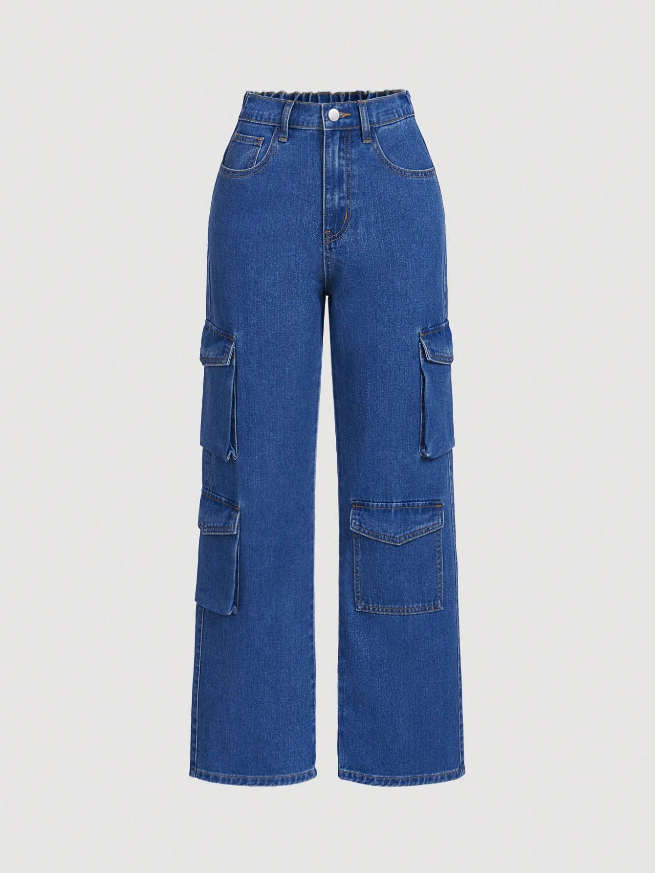 Teen Girl Flap Pocket Side Cargo Jeans