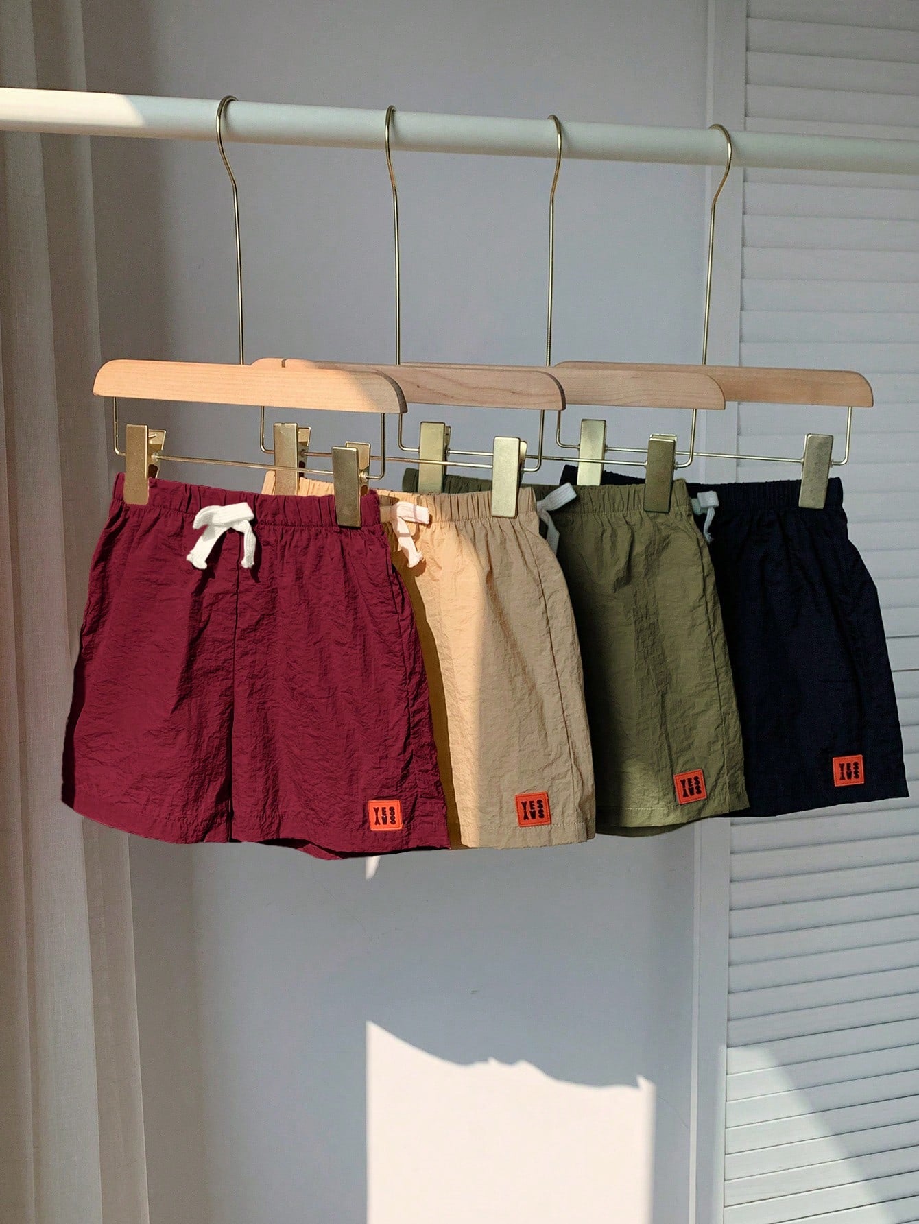 4pcs Young Boys' Casual And Comfortable Academy Style Fashionable Simple And Practical Soft And Breathable Polyester Macaron Color Shorts, Suitable For Spring And Summer