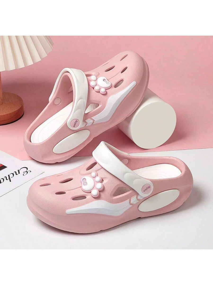 Women's Popular Cute Paw Jelly Shoes, Thick-Soled, Slip-Resistant, Cartoon Beach Slippers For Spring, Summer And Autumn, Trendy And Stylish Shoes With A Feeling Of Stepping On Poop, Slippers For Nurses, Beach Sandals, With Thick Sole, Slip-Resistant, Suit