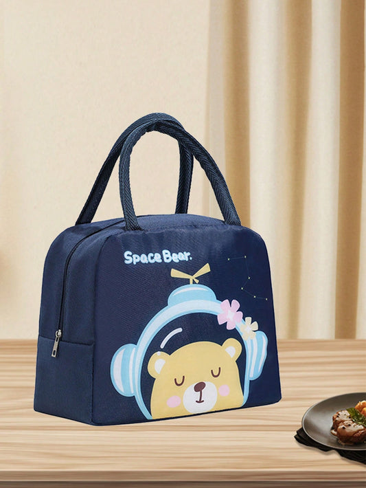 New Kids Lunch Bag, Convenient Cartoon Bento Box Insulated Bag For Outdoor Use