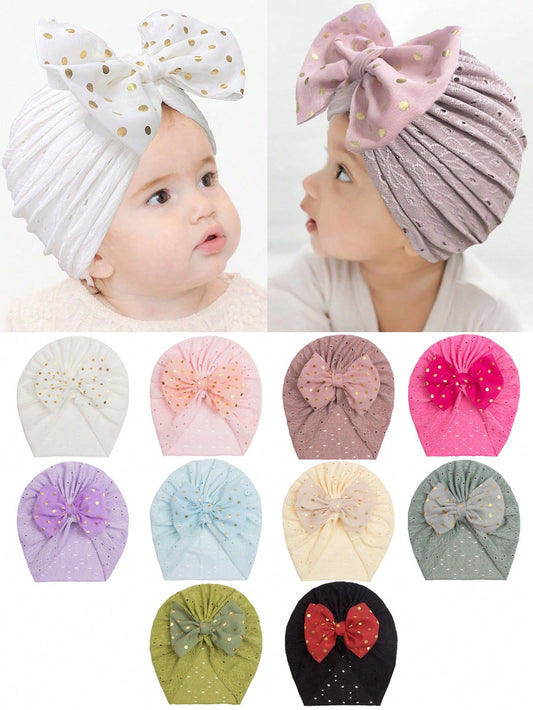 10pcs Thin & Cute Baby Hat Set For Daily Wear