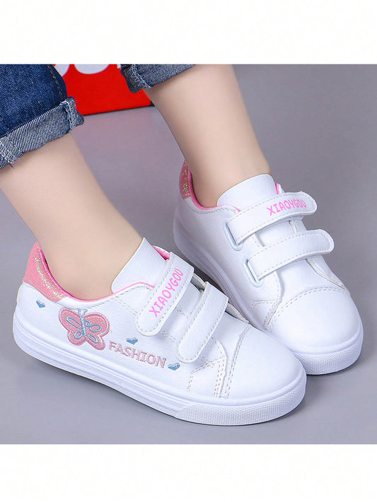 Girls' Shoes, Children's Sneakers With Bowknot Decoration, Spring & Autumn, New Style For Boys' Sports Shoes, White Soft Sole For Kindergarten And Primary School Students