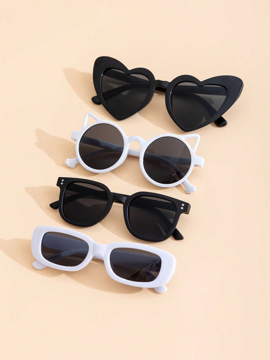 4pcs Fashionable Sunglasses For Cute Babies And Children, UV Protection Shades - A Gift For Children's Day