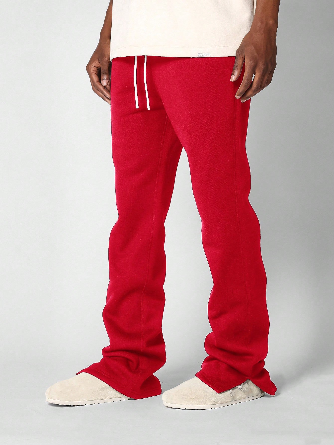 Straight Fit Washed Jogger With Split Hem College Ready