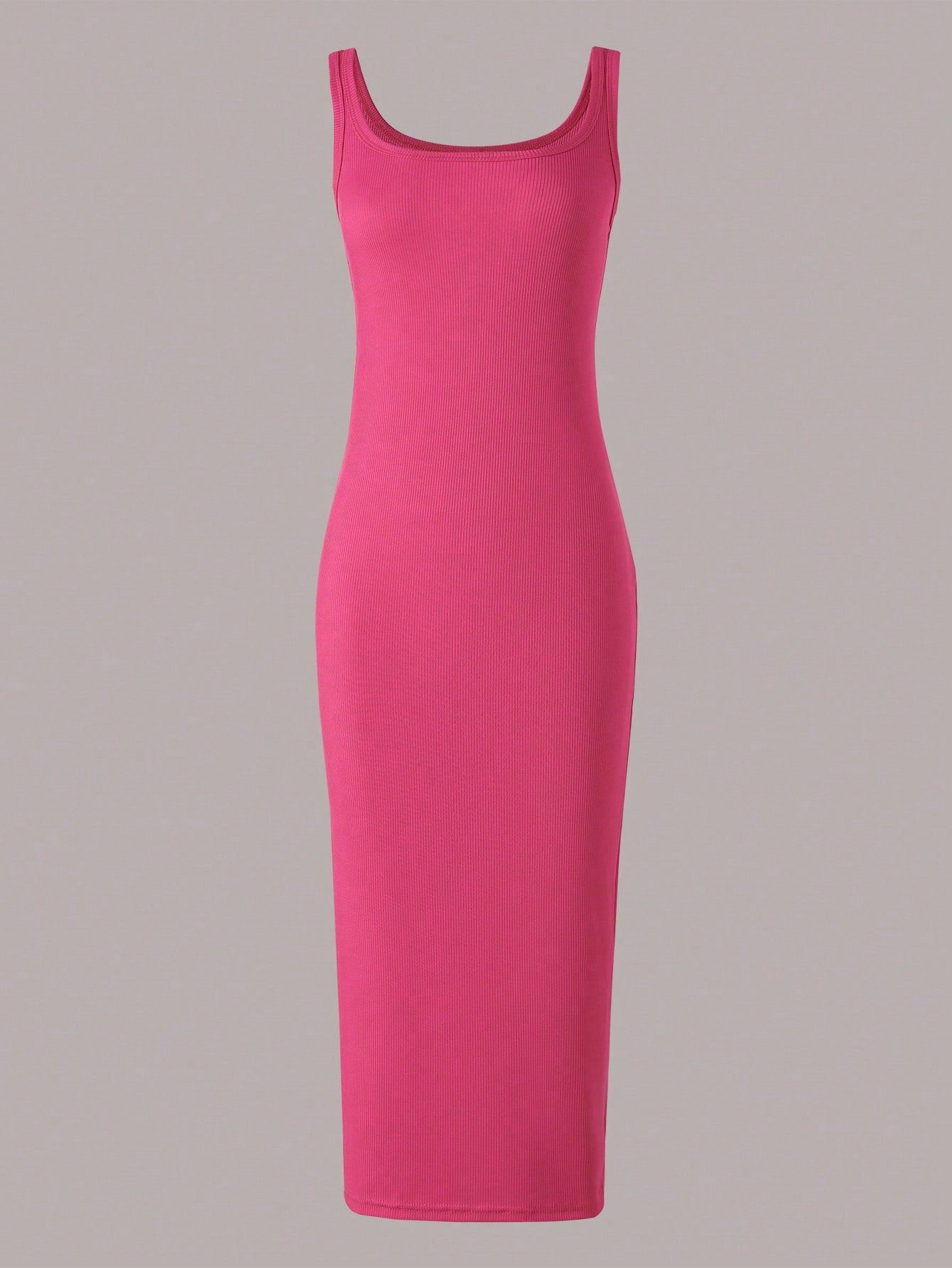 Tween Girl Sleeveless Bodycon Dress With Ribbed Texture