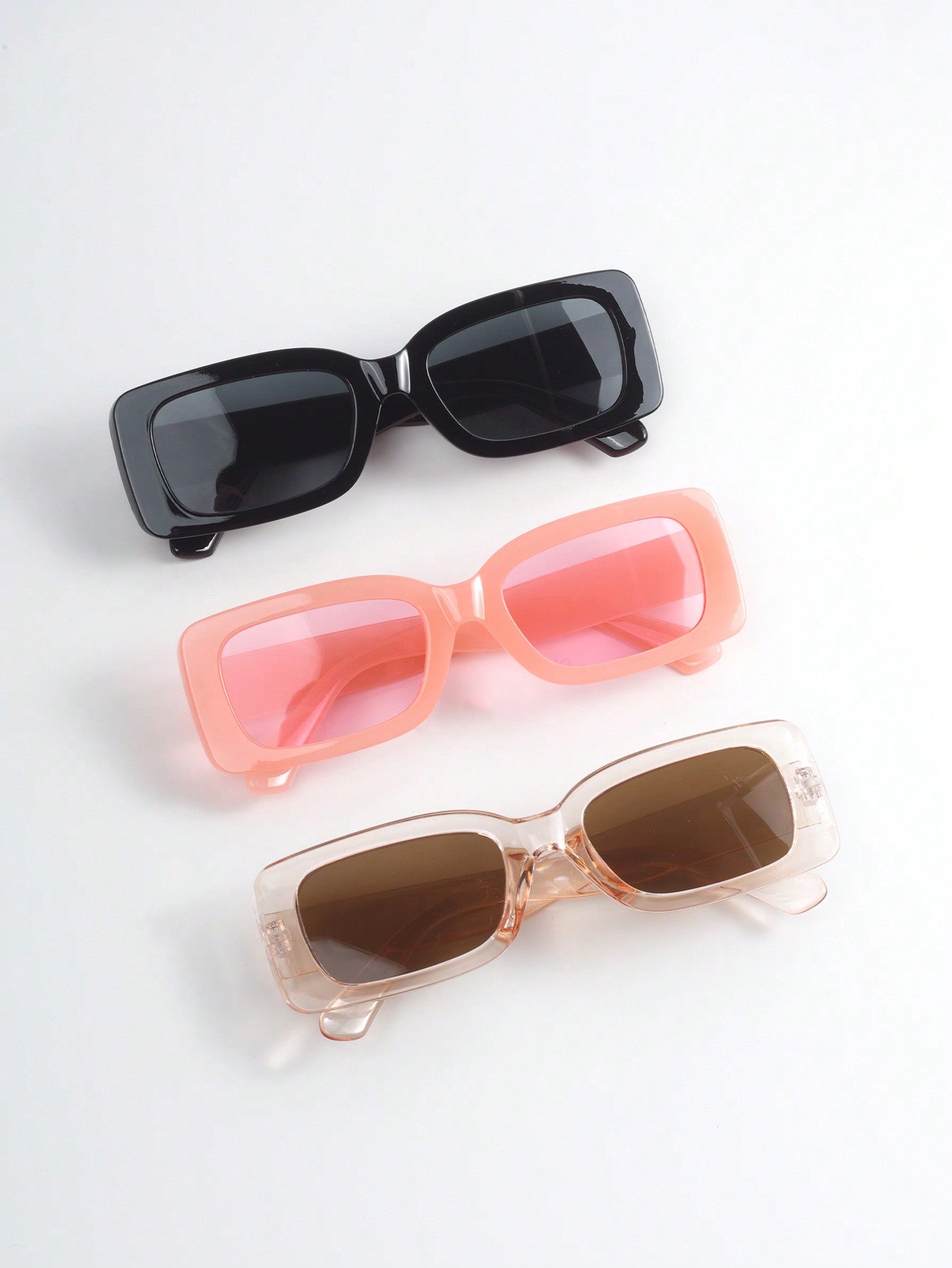 3pcs Kids' Fashionable Square Shaped Sunglasses