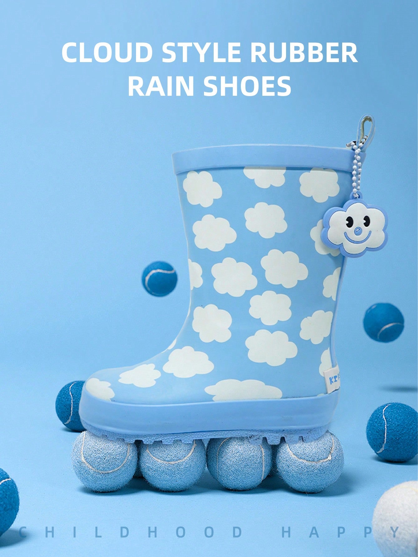 Boys And Girls Rain Boots Non-Slip Waterproof Rubber Rain Boots For Outdoor Travel All Seasons Anti-Bacterial Deodorant Hyperi Insoles.