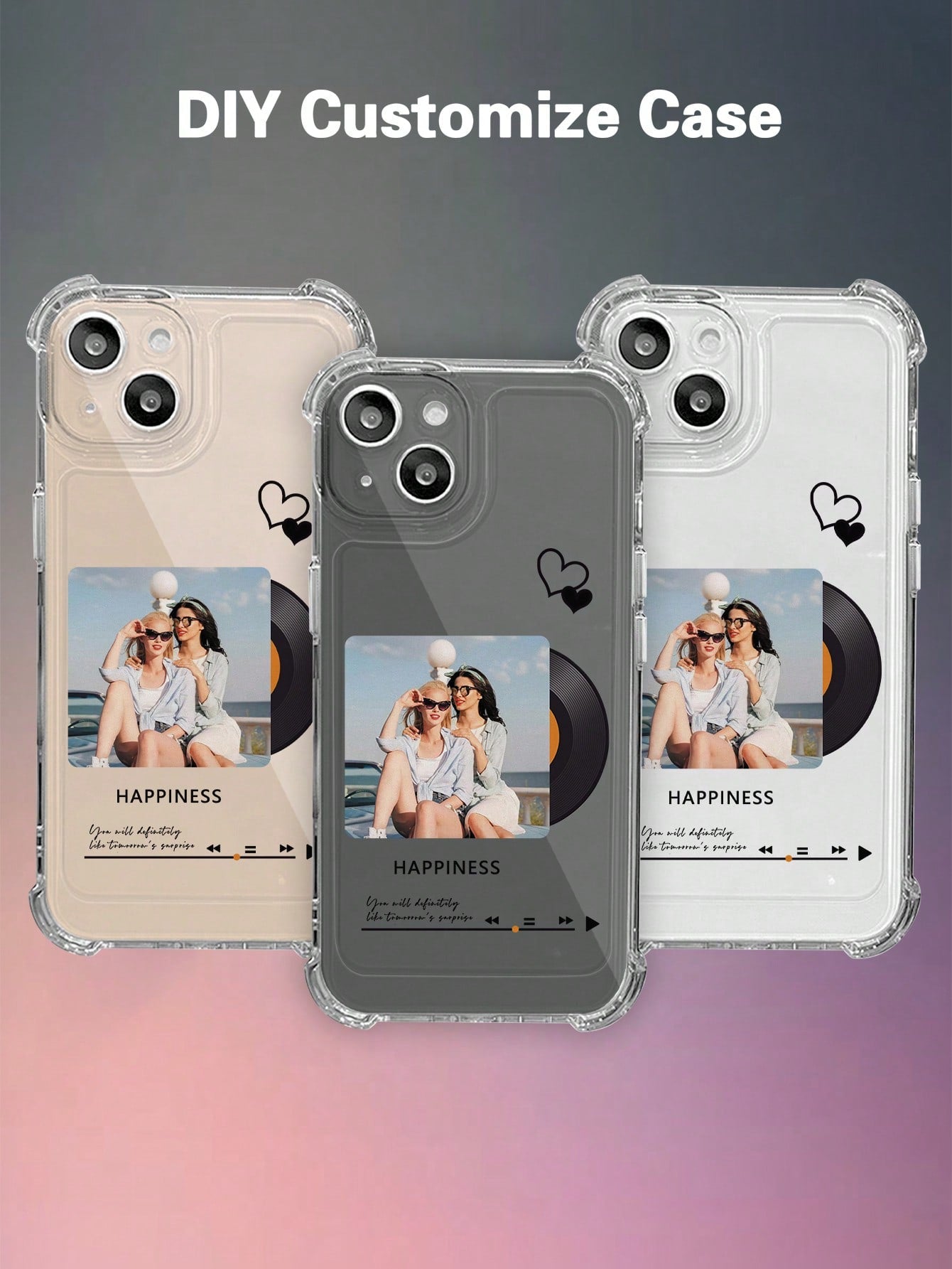 1pc Custom Image Four-Corner Anti-Fall Mobile Phone Case, Personalized Photo Design Iphone Case, Custom Photo Iphone Case, Personalized Phone Case With Picture, Custom Image Phone Case, Anniversary Gift, Valentine Gift, Birthday Gift, Wedding Gift, Mother