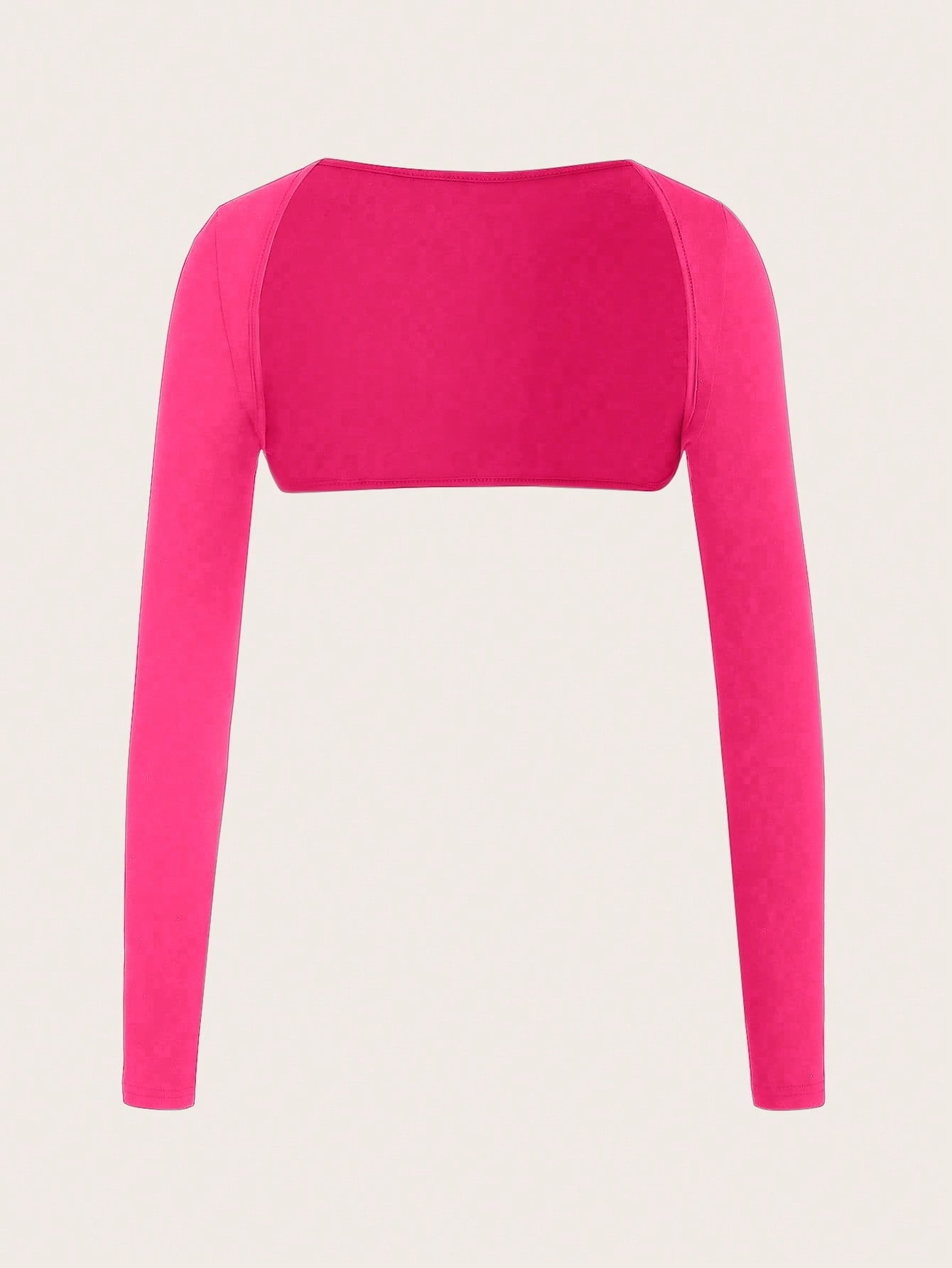 Women's Long Sleeve Open Front Crop Top