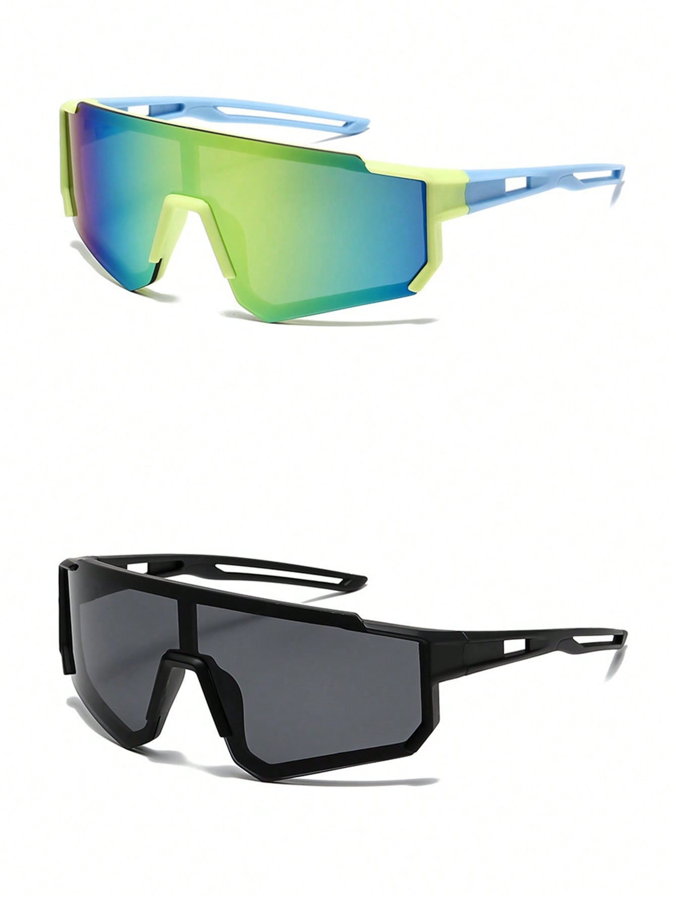 1pc Children's Colorful Sports Cycling Glasses,Colored Connected Large Frame Outdoor Sunglasses, A Gift For Children