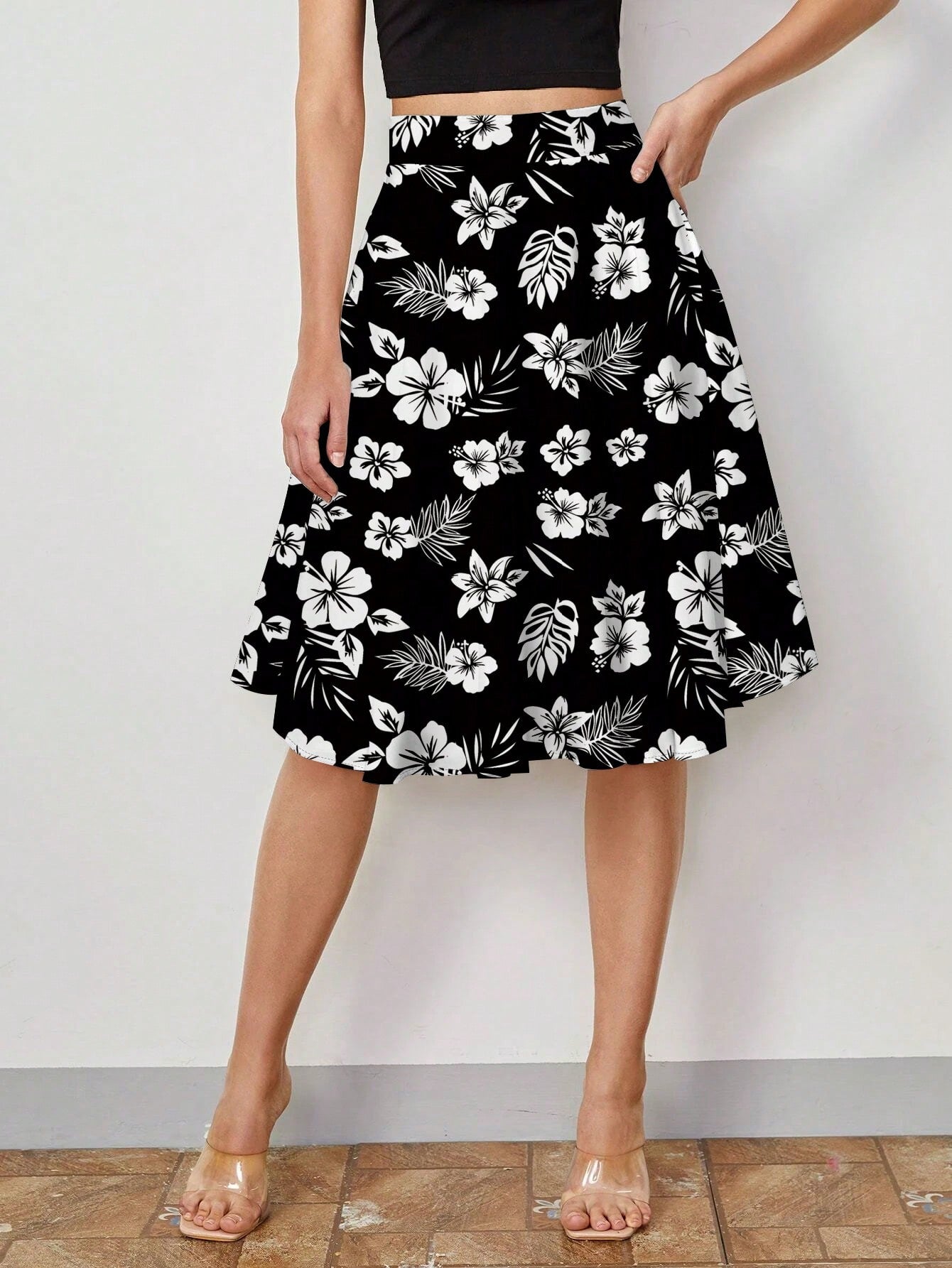 Casual And Simple Full Printed Women's Summer Skirt