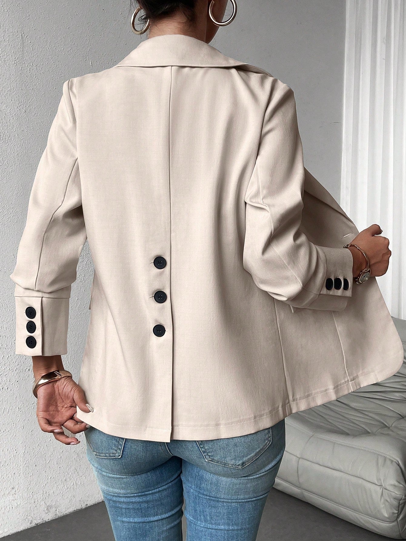 Women's Solid Color Simple Daily Long Sleeve Suit Jacket