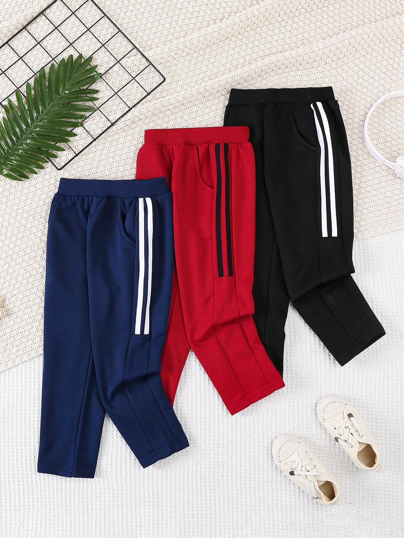 Young Boys 3pcs/Set Sweatshirt And Long Pants For Outdoor Activities, Fall/Winter