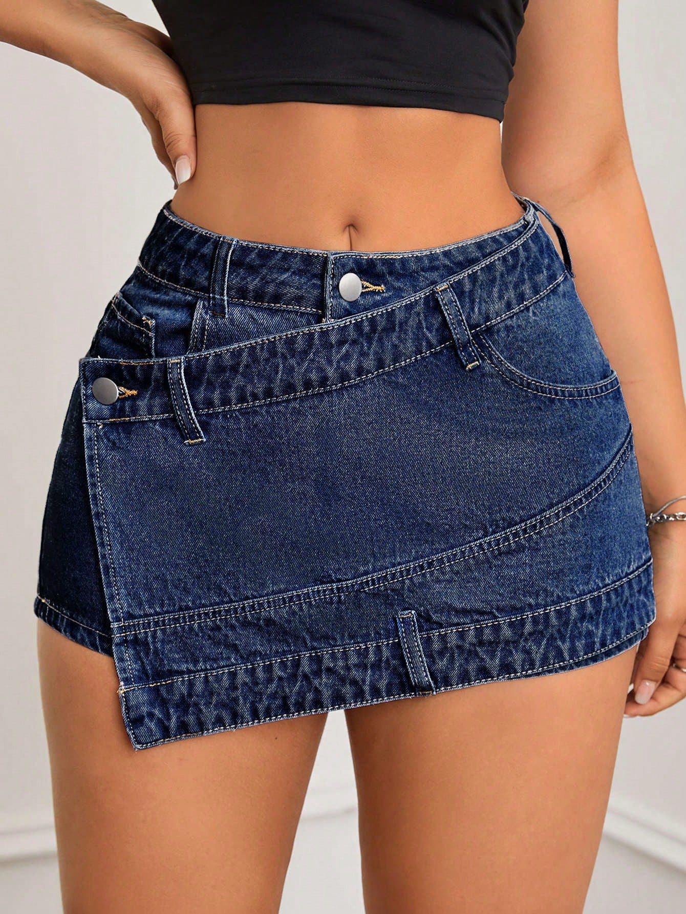 Women's Irregular Short Denim Skort