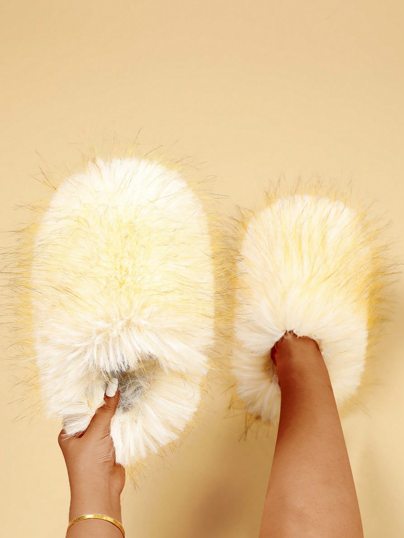 Women's Winter Plush Indoor Home Slippers With Mute Sole For Warmth