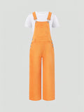 Big Girl Individuality Fried Flowers School Spirit Colored Cowgirl Overalls.