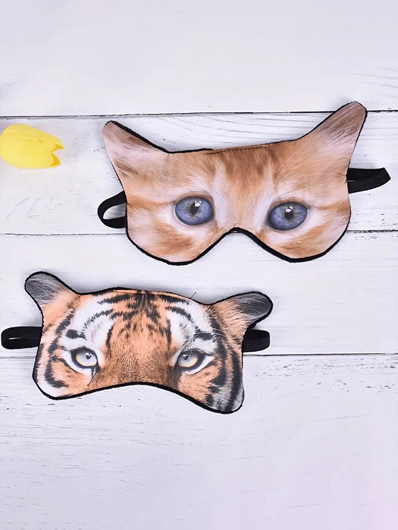 2pcs 3d Animal Cartoon Eye Mask, Creative Tiger Pug Cat Shading Sleep Eye Mask