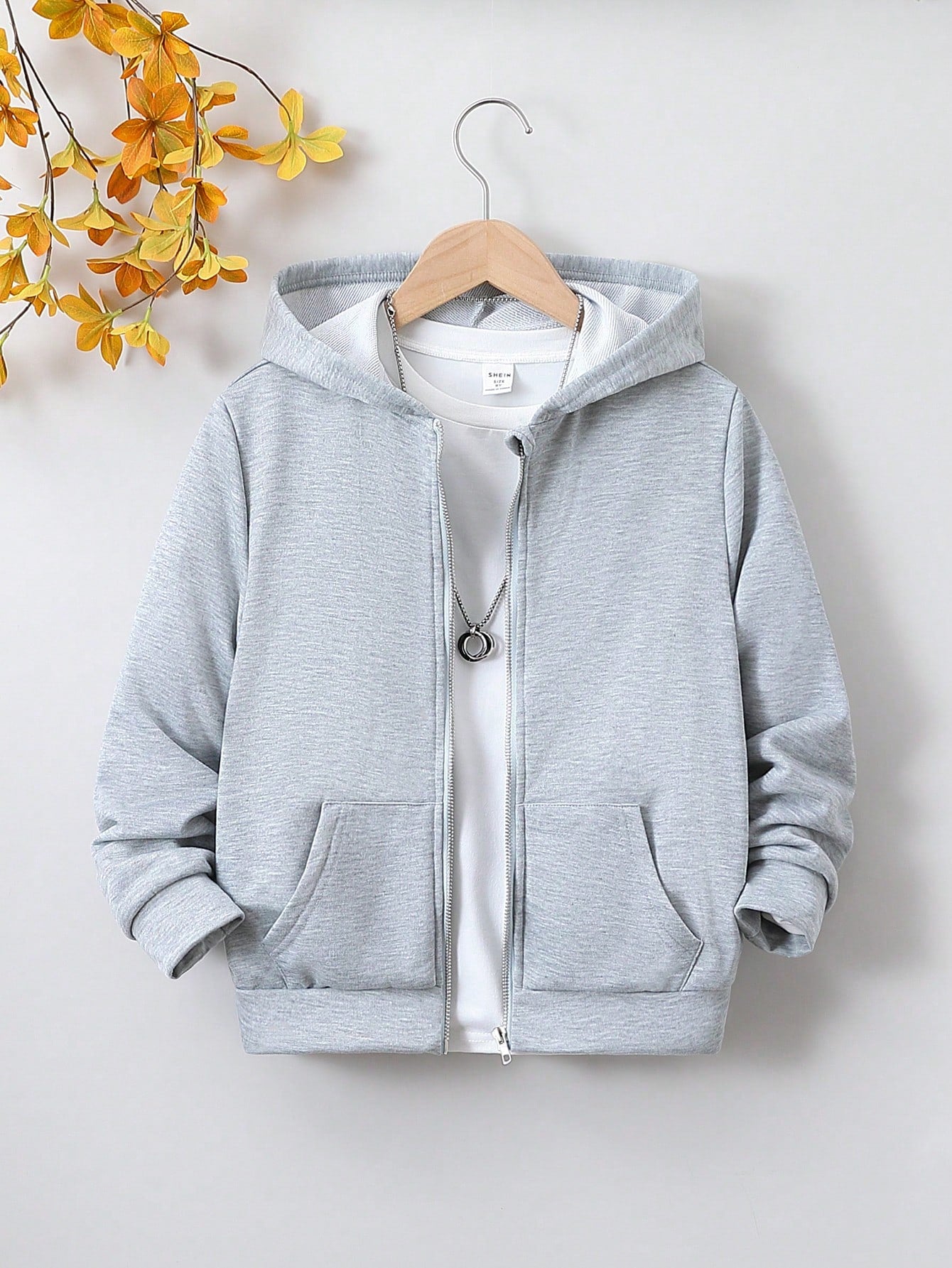 Tween Girl Casual Basic Knitted Sweatshirt Hooded Sweatshirt, Autumn/Winter