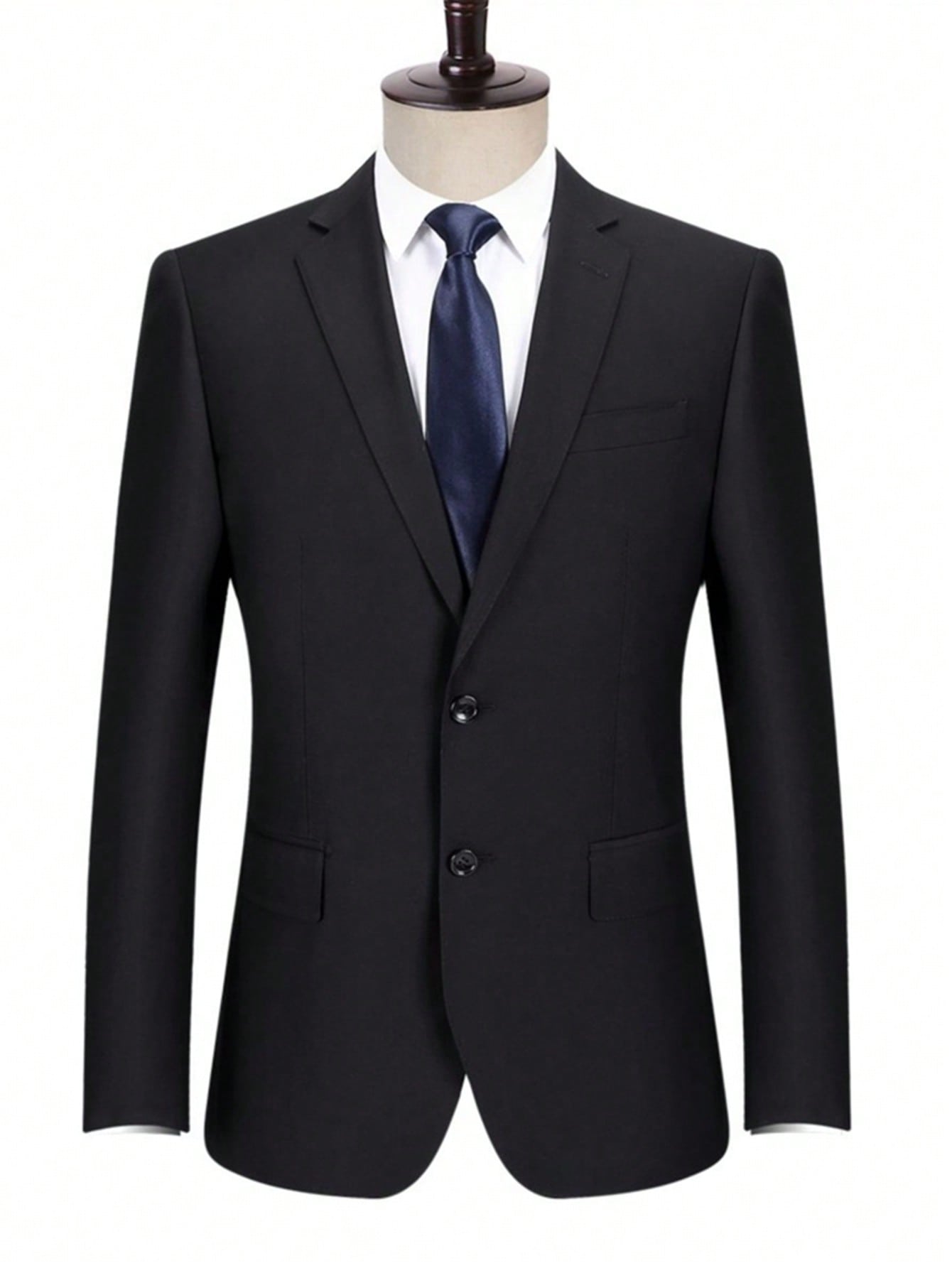 Men's Black Slim Fit Business Suit Blazer Jacket