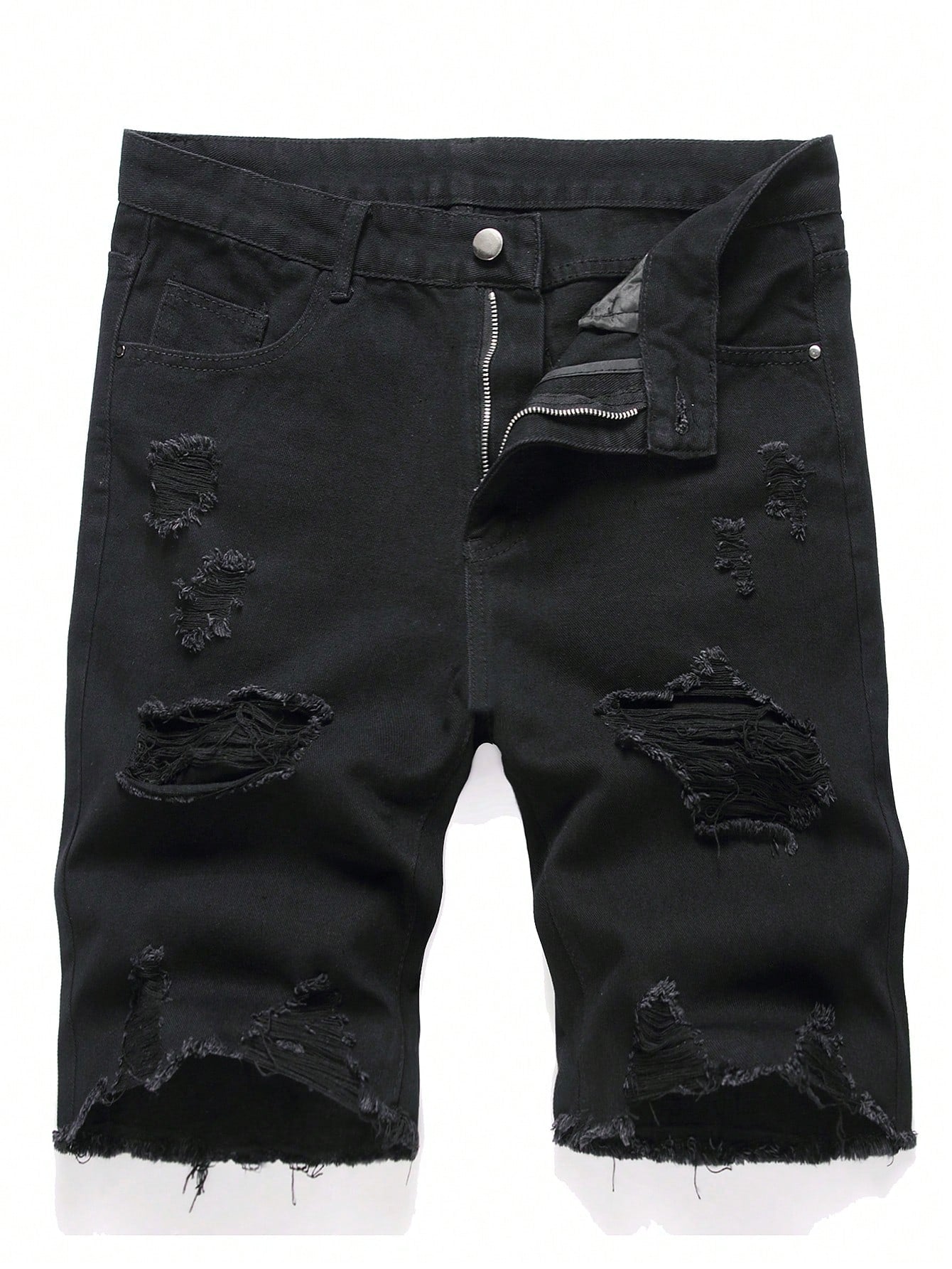 Men's Distressed Denim Shorts