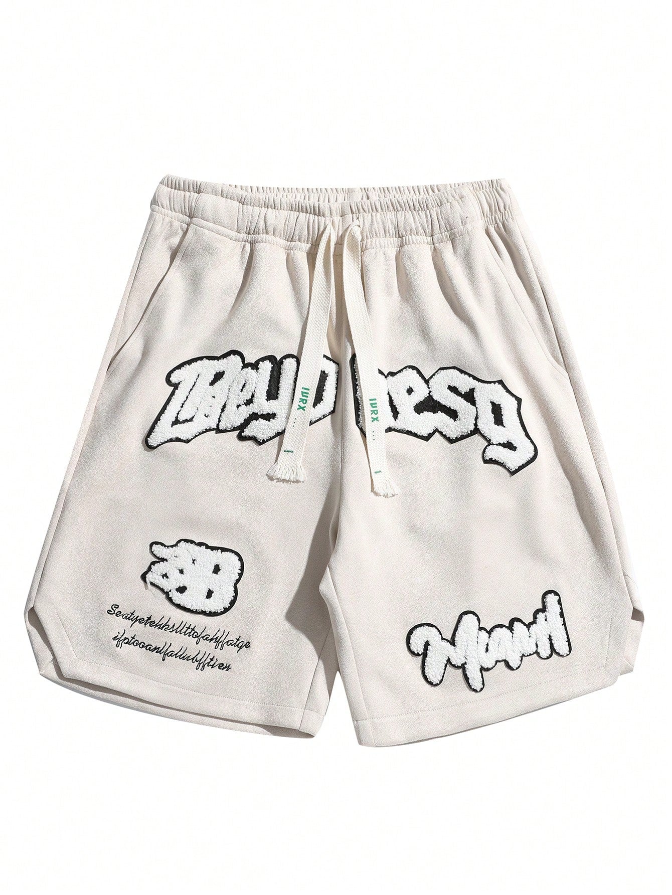 Men's Drawstring Letter Detail Summer Shorts