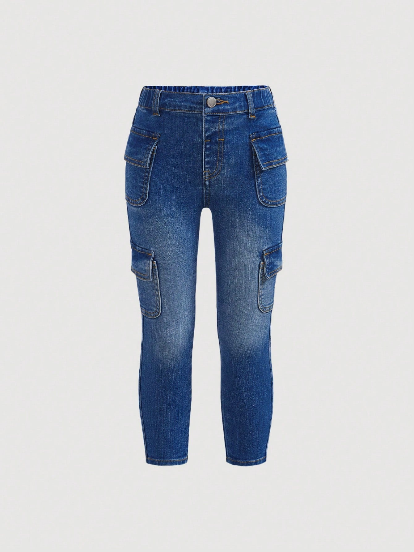 Young Girl Jeans With Pocket Design For Everyday Wear