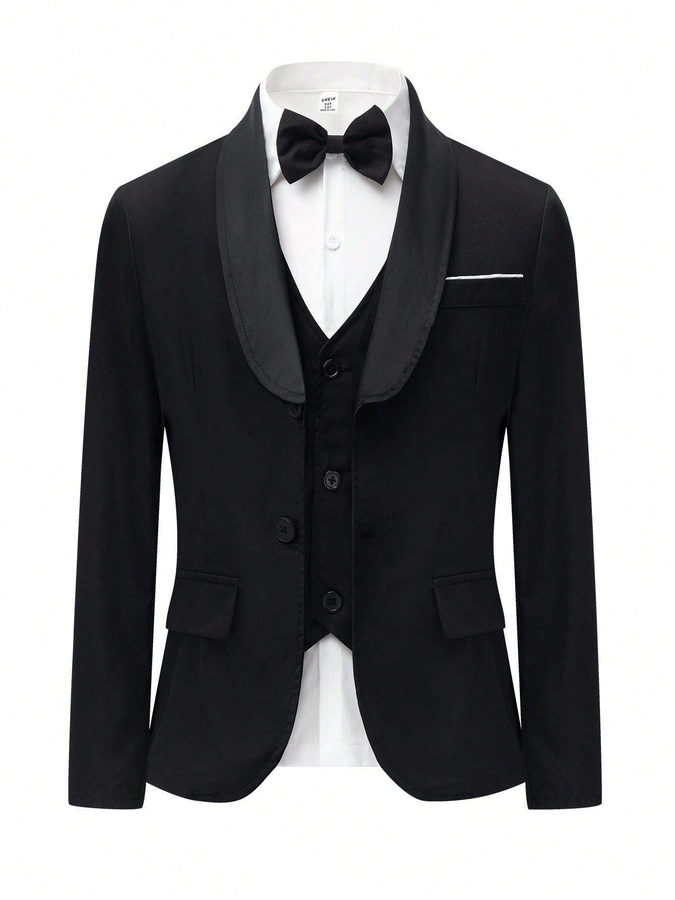 Gentlemen's Suit 2pcs Set - Collared Long Sleeve Blazer Coat And Black Dress Pants For Slow Fashion, Suitable For Birthday Parties, Evening Events, Performances, Weddings