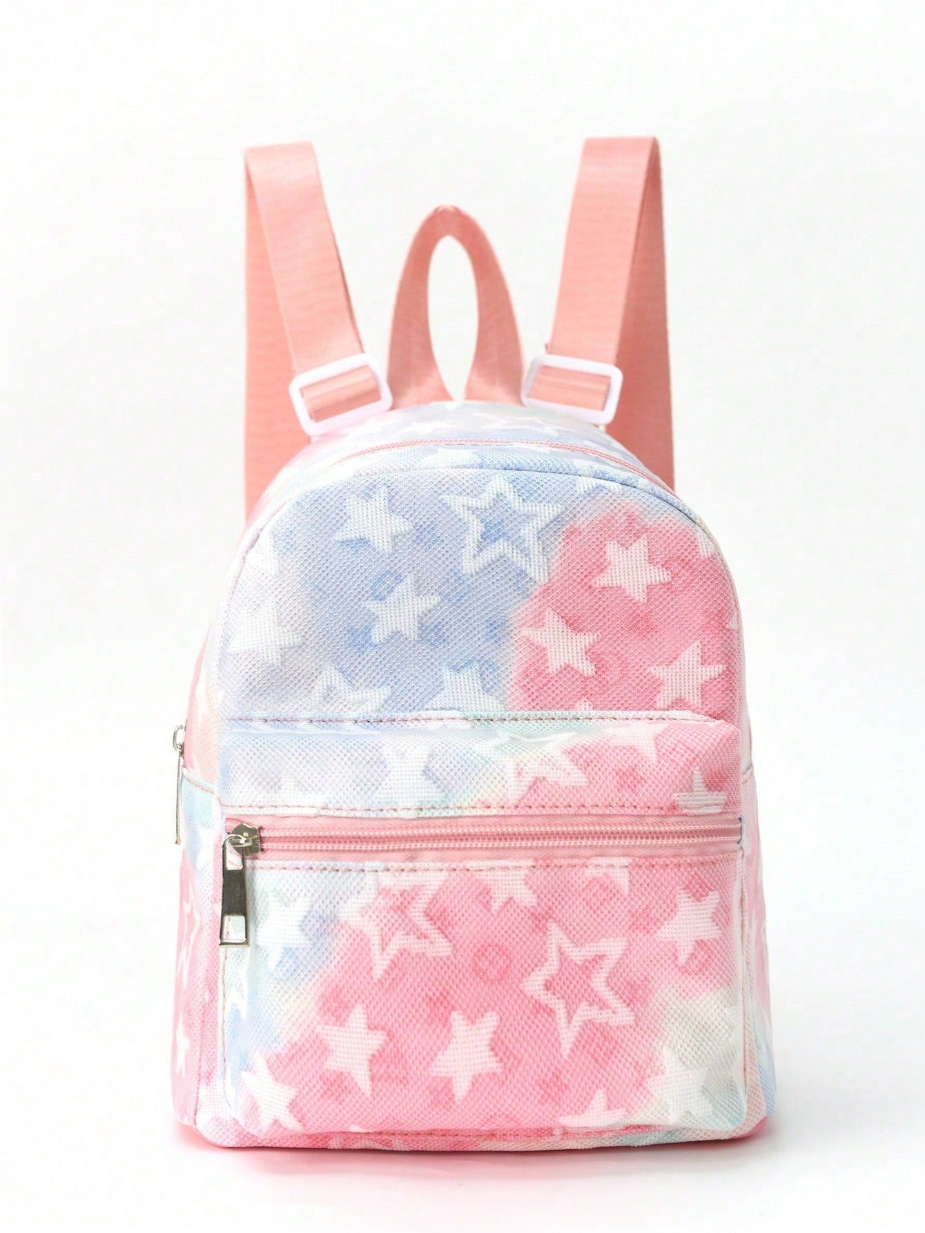 Girls Chevron Pattern Adjustable-strap Decor Zipper Classic Backpack