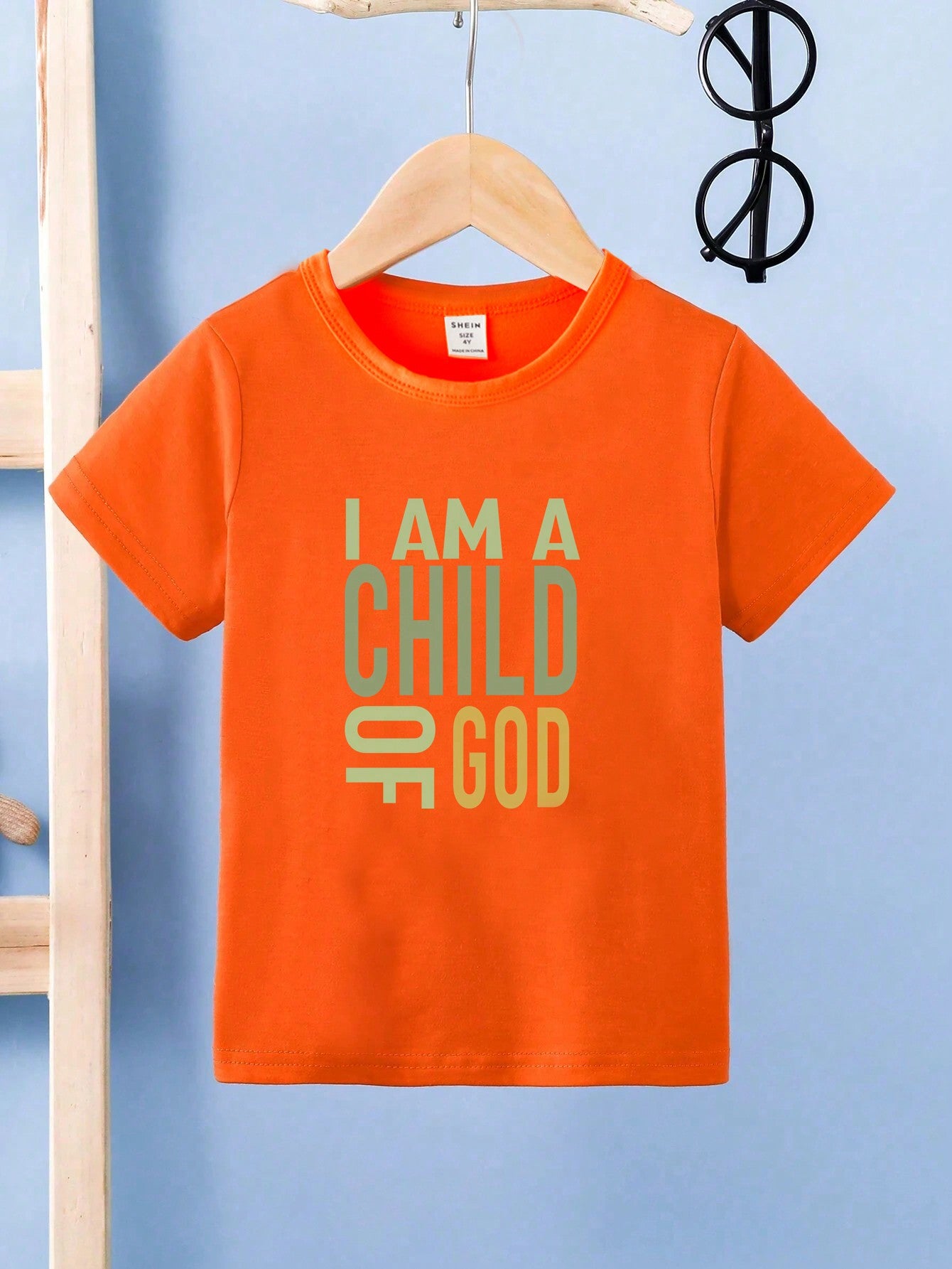 1pc Young Boy Slogan Printed Short Sleeve T-Shirt