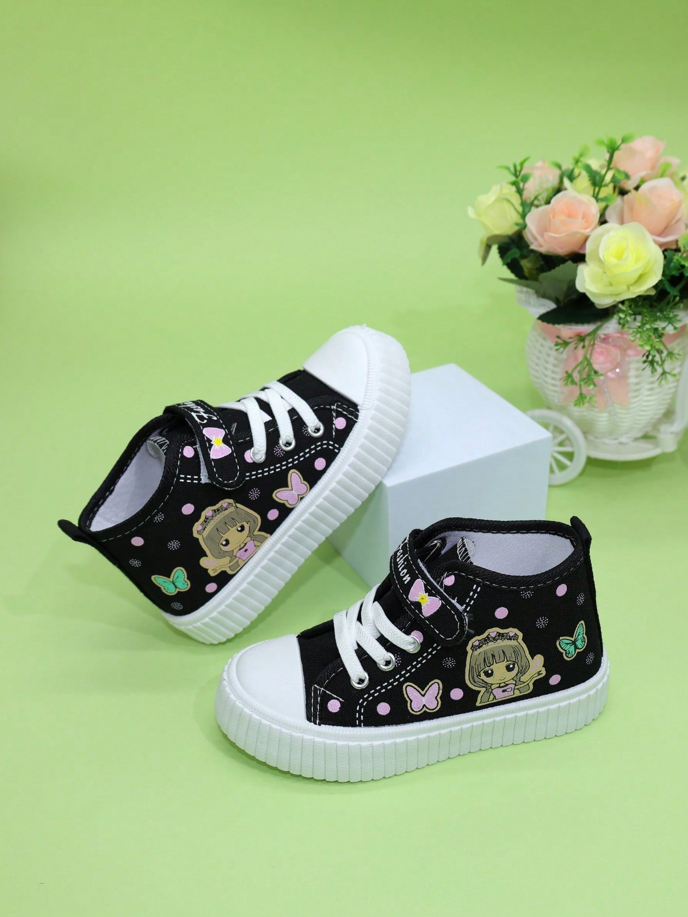 New Children Canvas Shoes Girl Casual Shoes Middle / Big Kids Thick Sole Sports Shoes Board Shoes