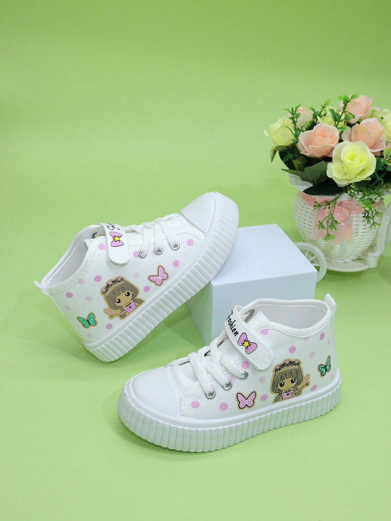 New Children Canvas Shoes Girl Casual Shoes Middle / Big Kids Thick Sole Sports Shoes Board Shoes