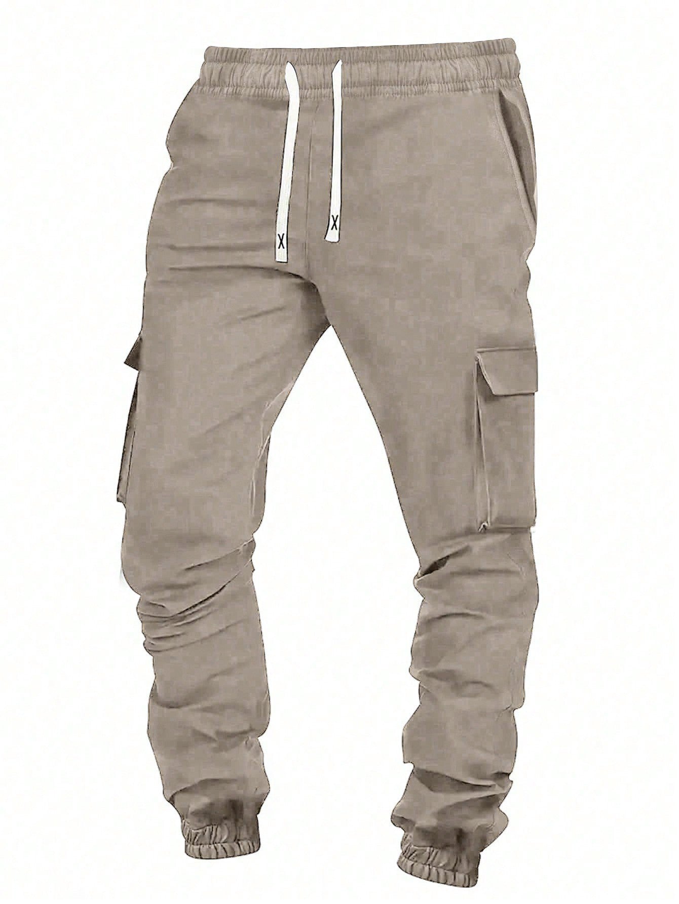 Spring/Summer/Fall Casual Drawstring Cargo Pants For Tween Boys, Fashionable & Suitable For School