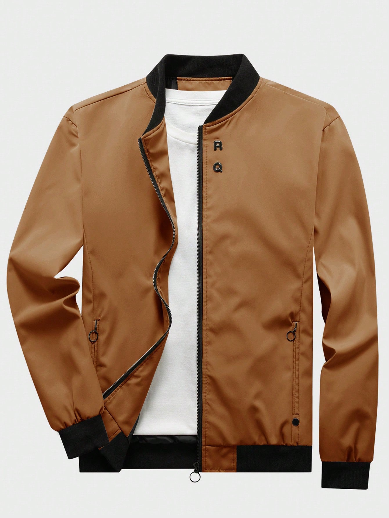 Men Zip Up Bomber Jacket