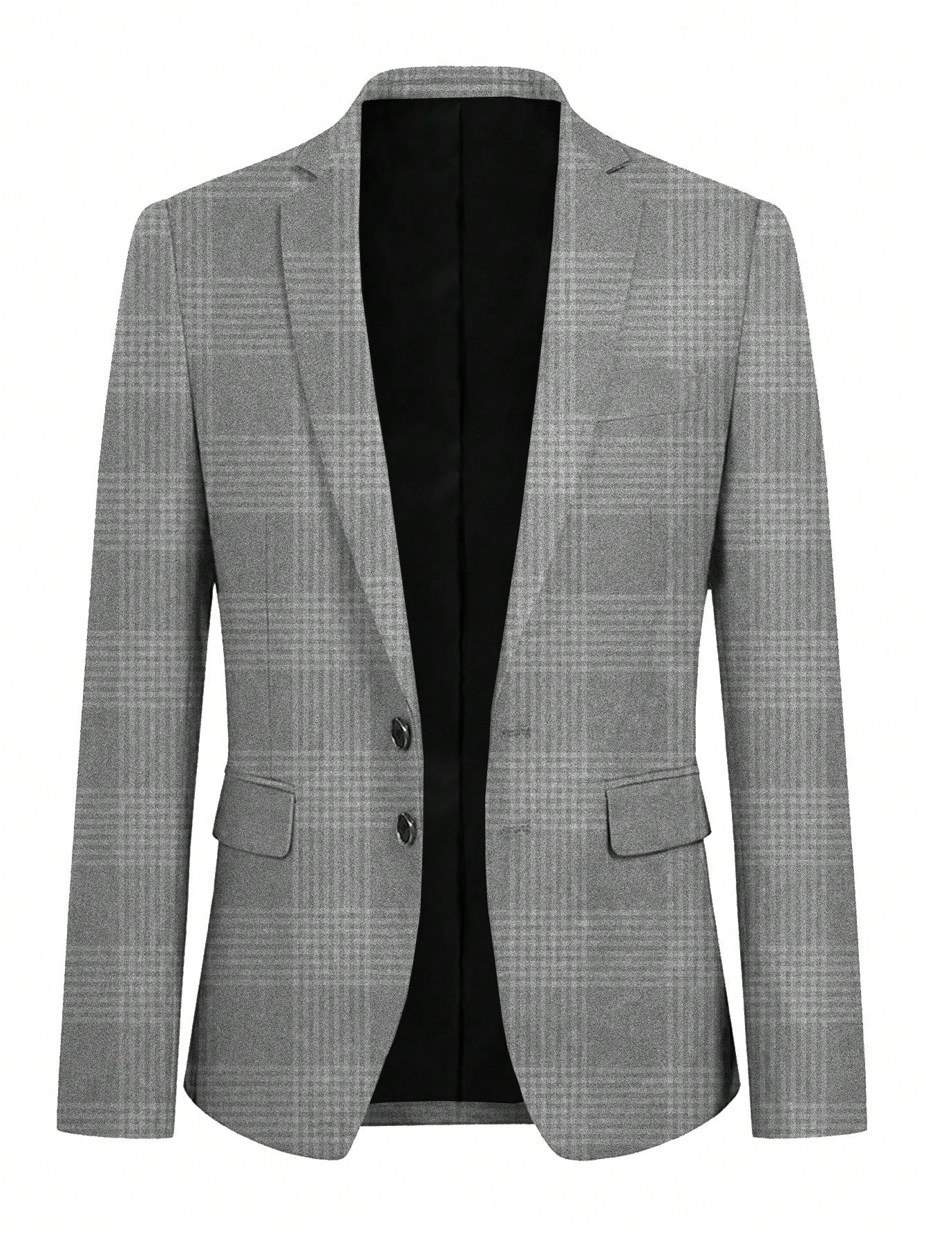 Spring/Summer Men's Casual Suit Jacket, Plaid Suit Blazer For Young Adults