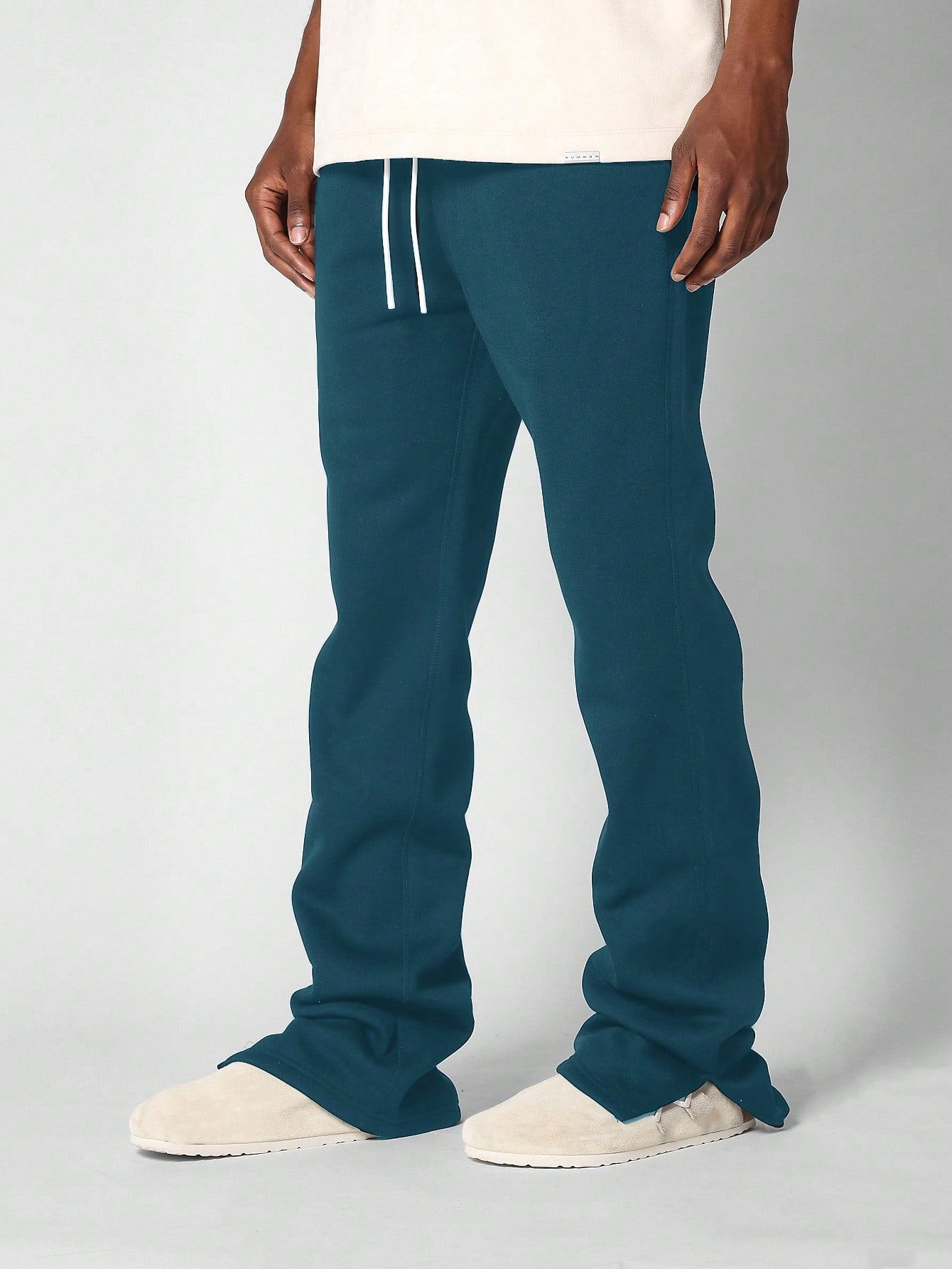 Straight Fit Washed Jogger With Split Hem College Ready