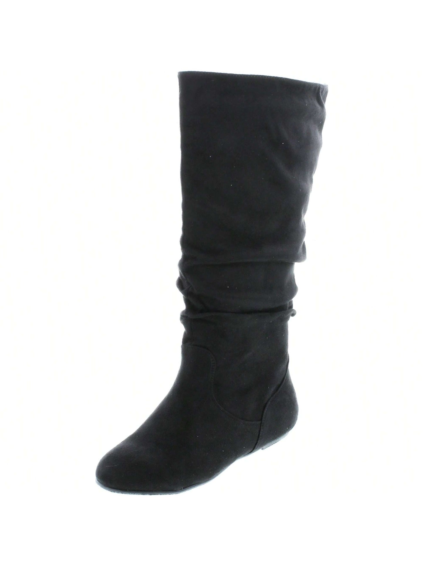 Women's Shoes Cute & Comfort Round Toe Flat Heel Slouchy Mid Calf Boot