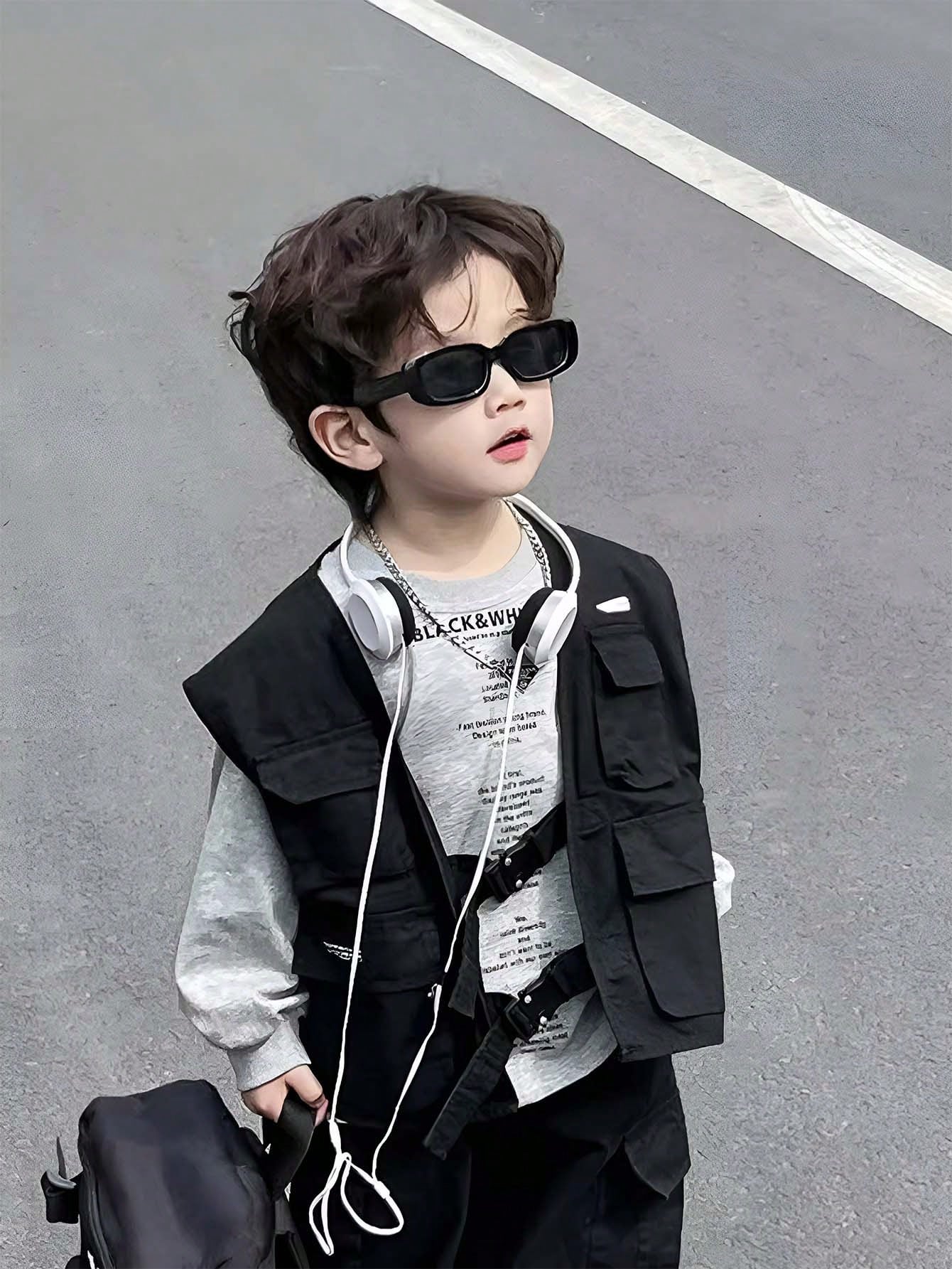 1pc New Children's Polarized Silicone Sunglasses Baby Boys And Girls Children Square Frame UV Protective Sunglasses