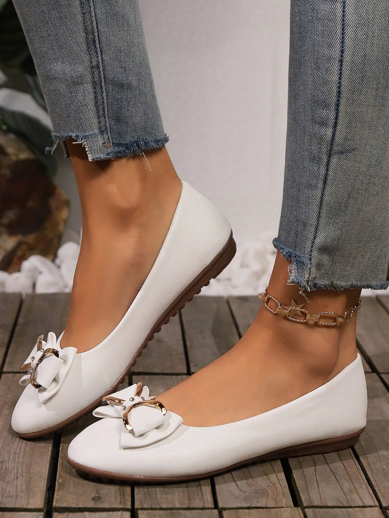 New Spring/Autumn Round Toe Flat Sole Women's Work Shoes, Comfortable Professional Shoe, Shallow Mouth Mom Shoe, Fashion Bowknot Shoes